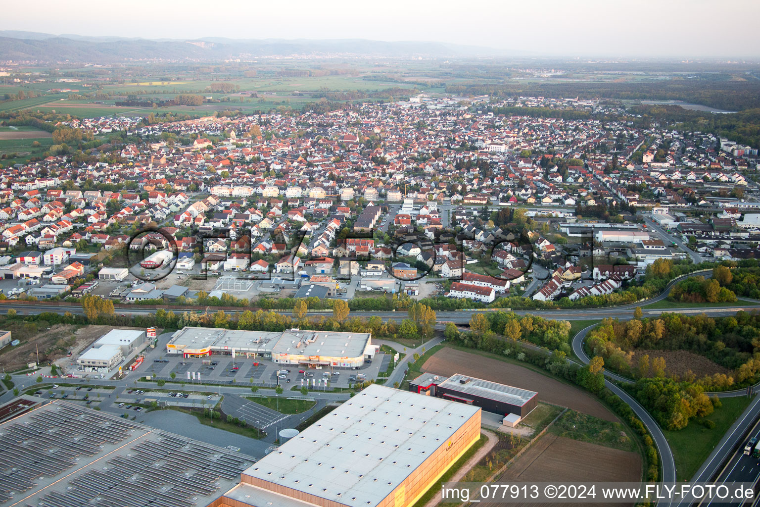 Lorsch dans le département Hesse, Allemagne d'en haut