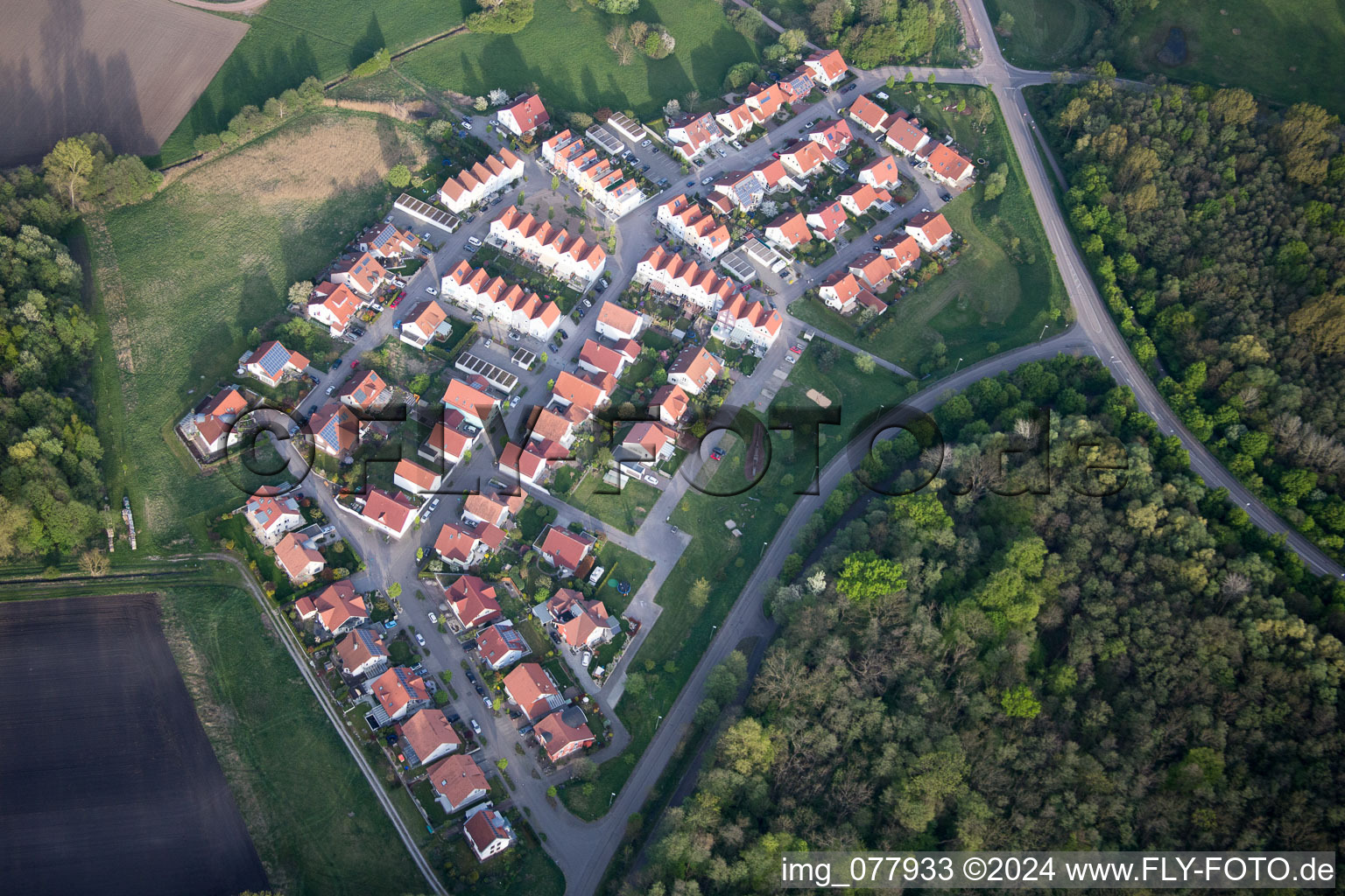 Wörth am Rhein dans le département Rhénanie-Palatinat, Allemagne vue du ciel