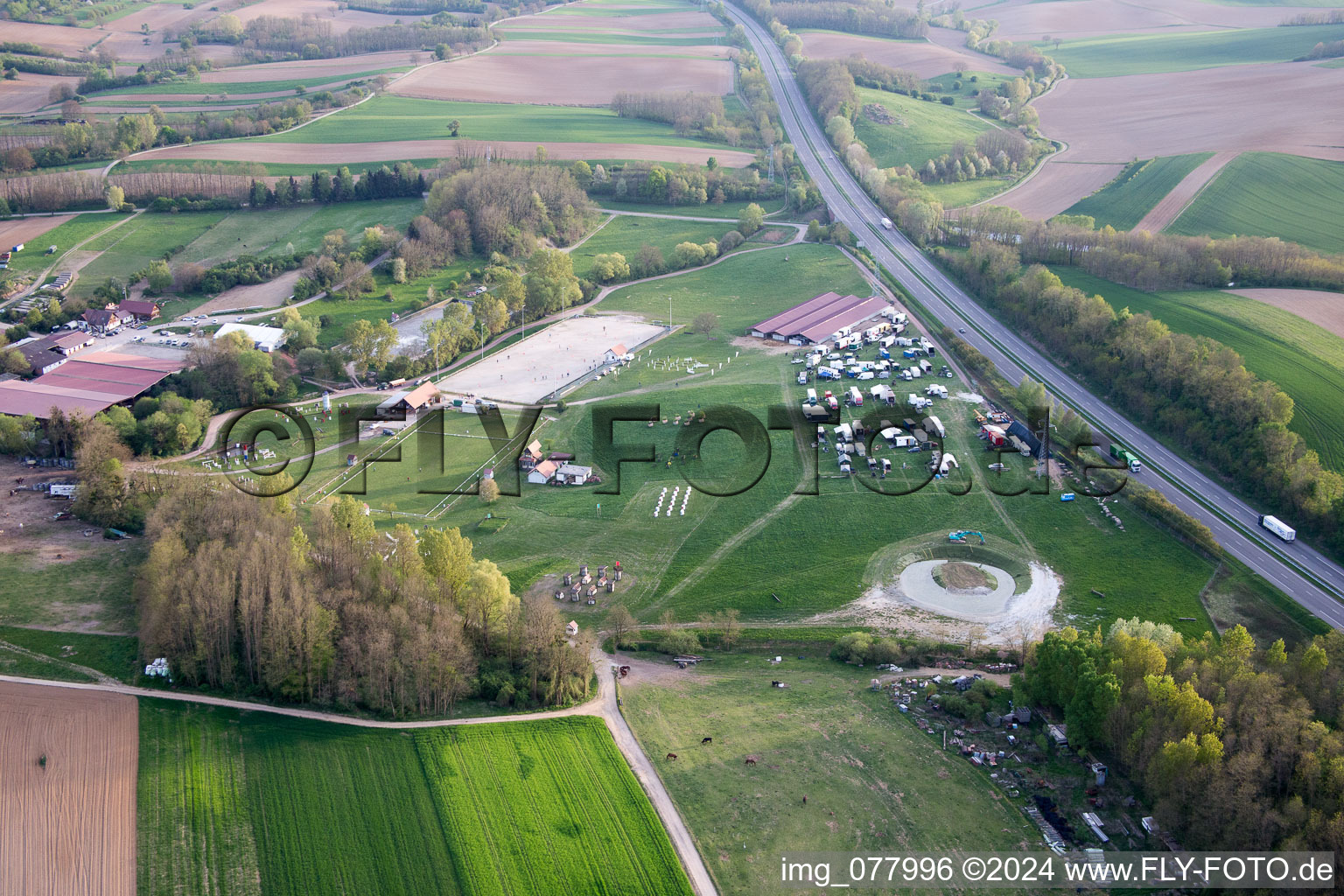 Neewiller-près-Lauterbourg dans le département Bas Rhin, France hors des airs