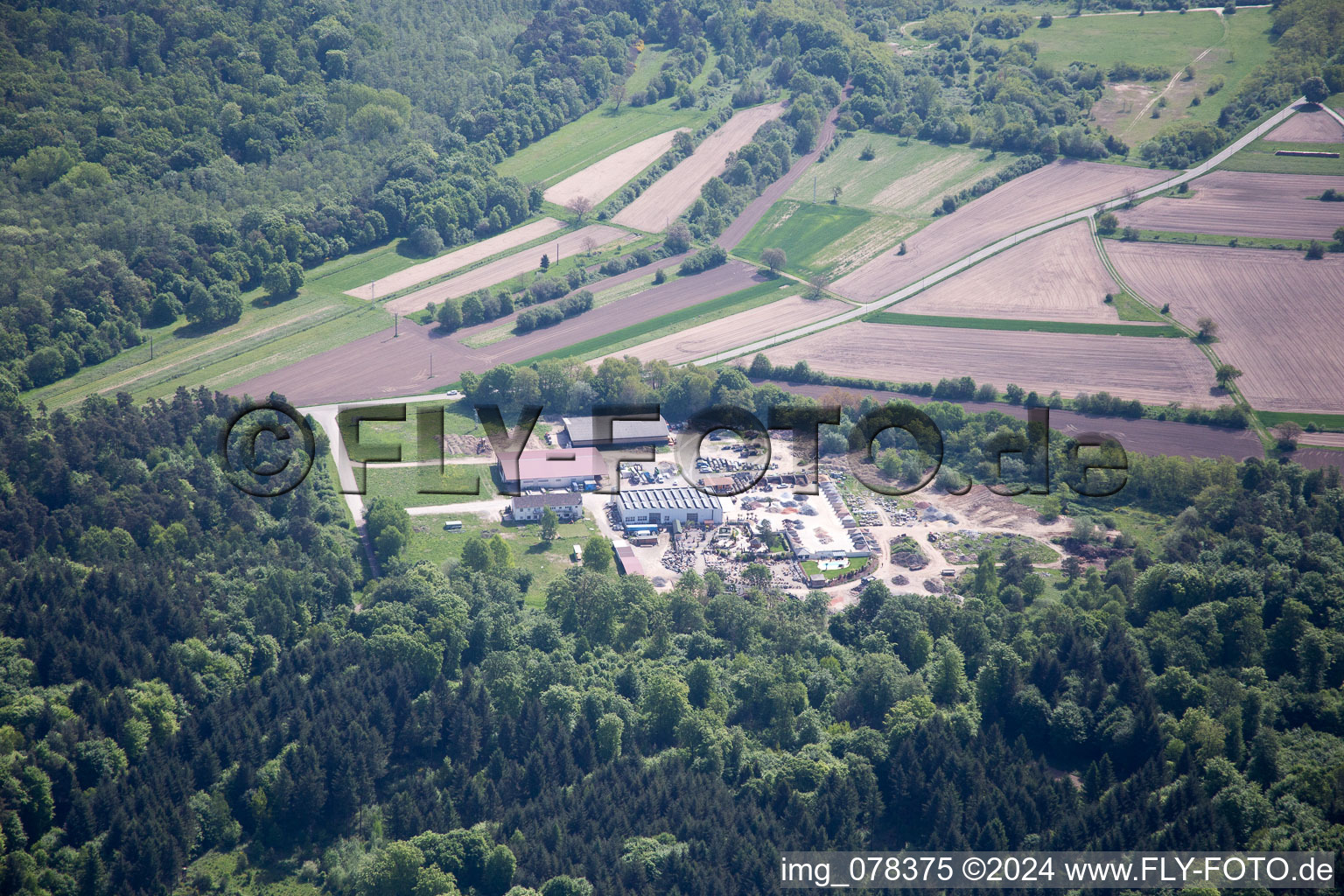 Vue aérienne de Aménagement paysager et jardin du Palatinum à Hagenbach dans le département Rhénanie-Palatinat, Allemagne