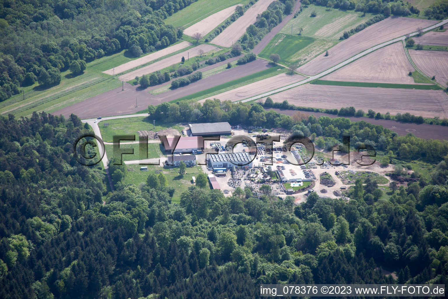 Vue aérienne de Aménagement paysager et jardin du Palatinum à Hagenbach dans le département Rhénanie-Palatinat, Allemagne