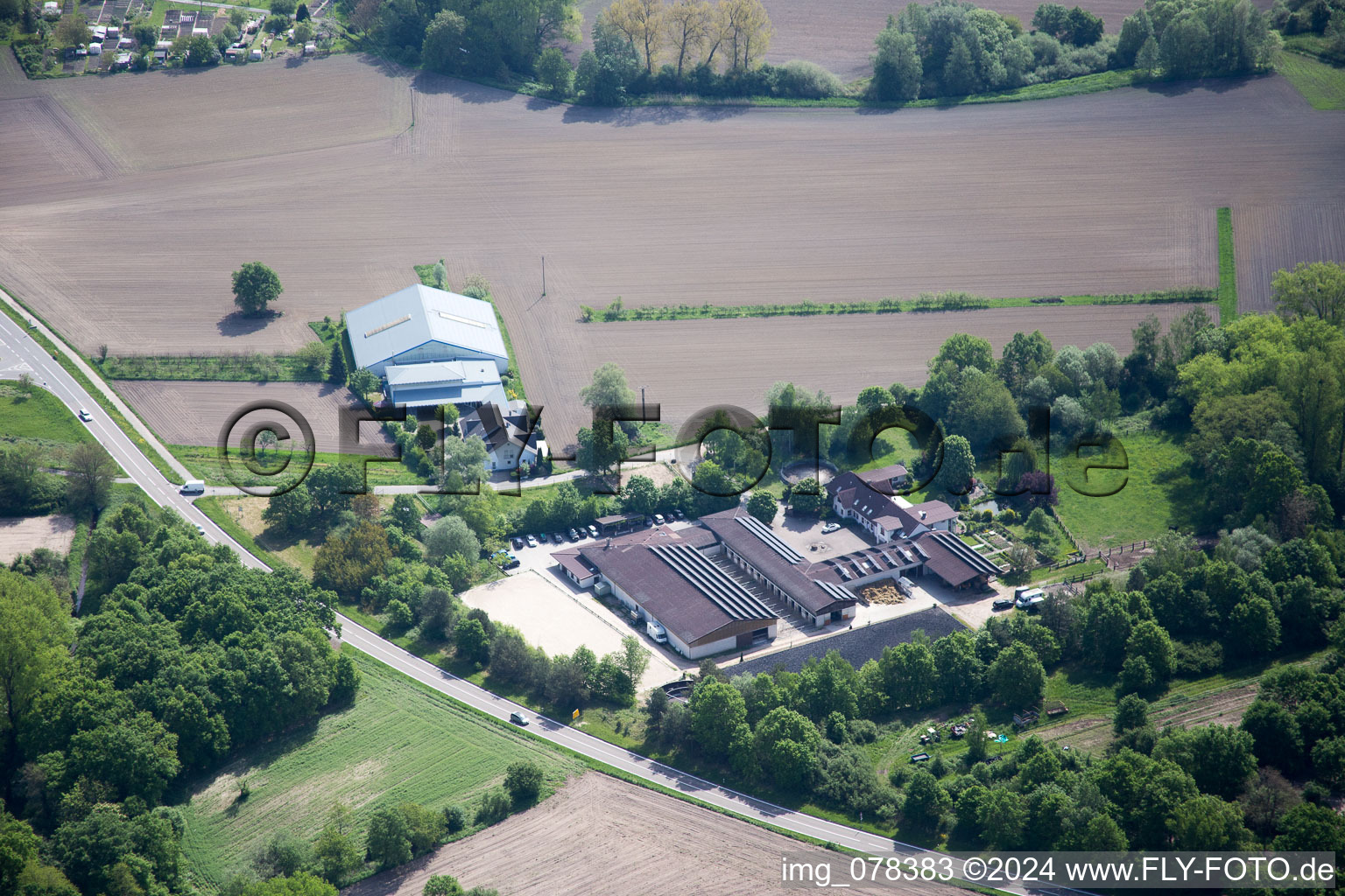 Enregistrement par drone de Hagenbach dans le département Rhénanie-Palatinat, Allemagne