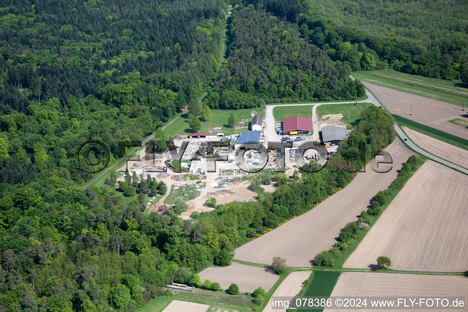 Aménagement paysager et jardin du Palatinum à Hagenbach dans le département Rhénanie-Palatinat, Allemagne depuis l'avion