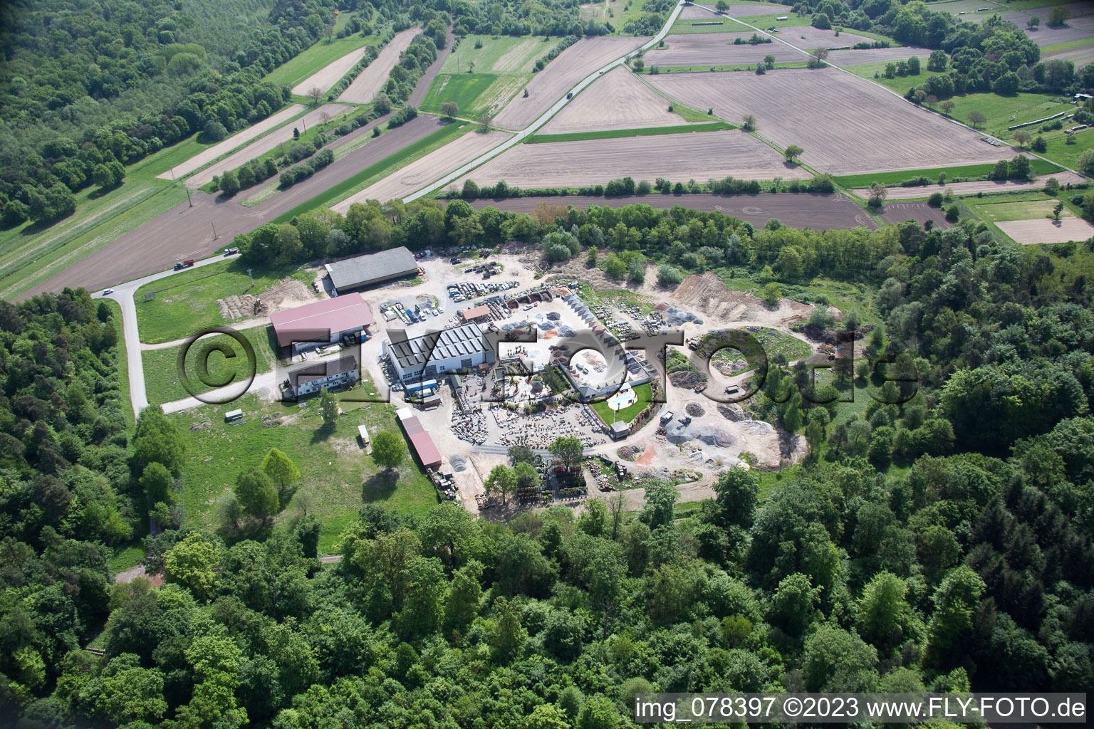 Photographie aérienne de Aménagement paysager et jardin du Palatinum à Hagenbach dans le département Rhénanie-Palatinat, Allemagne