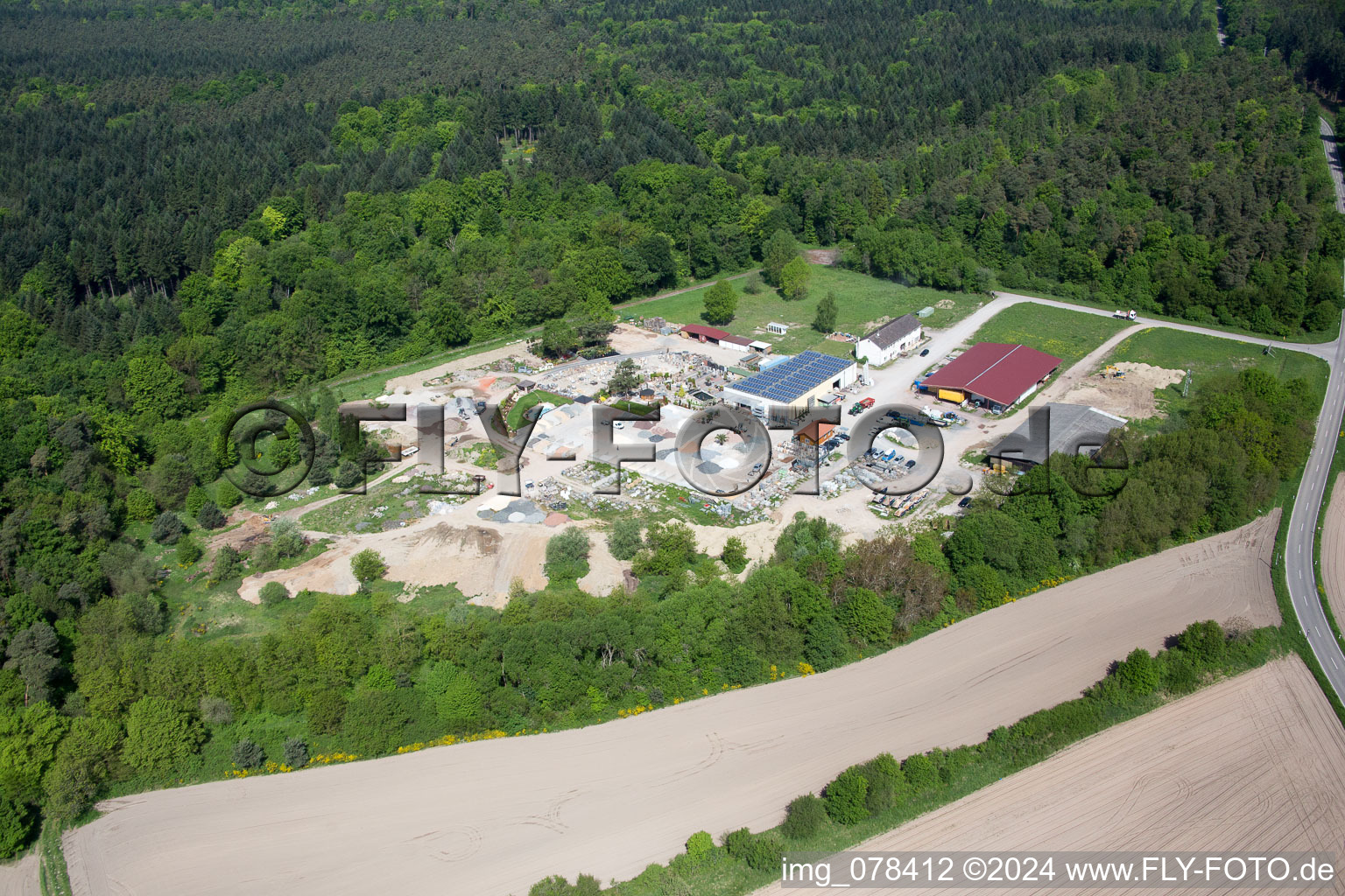 Photographie aérienne de Aménagement paysager et jardin du Palatinum à Hagenbach dans le département Rhénanie-Palatinat, Allemagne