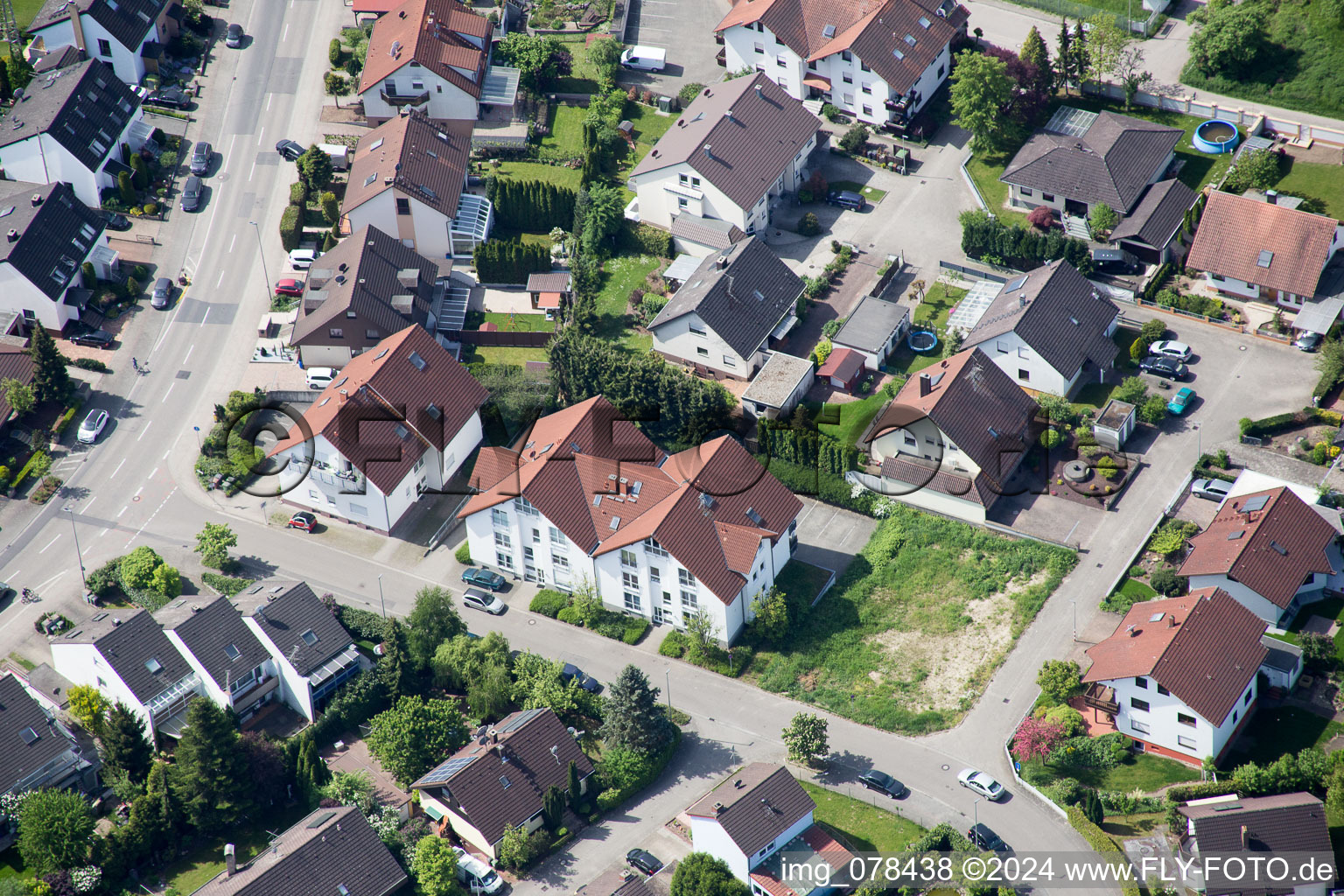 Vue oblique de Hagenbach dans le département Rhénanie-Palatinat, Allemagne