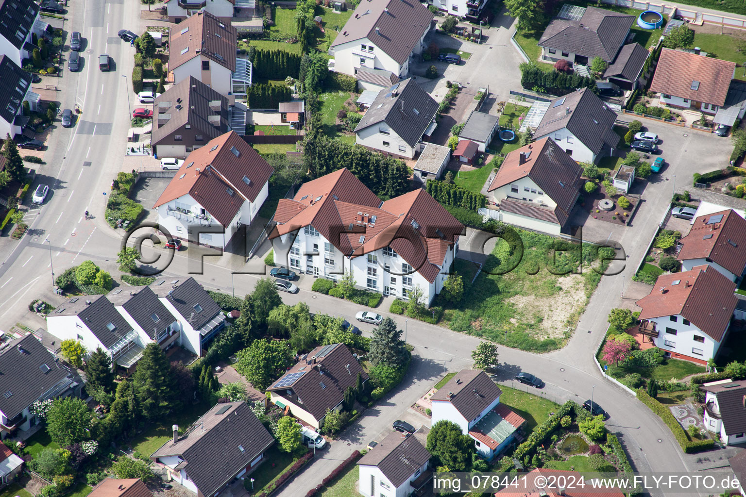 Hagenbach dans le département Rhénanie-Palatinat, Allemagne vue d'en haut