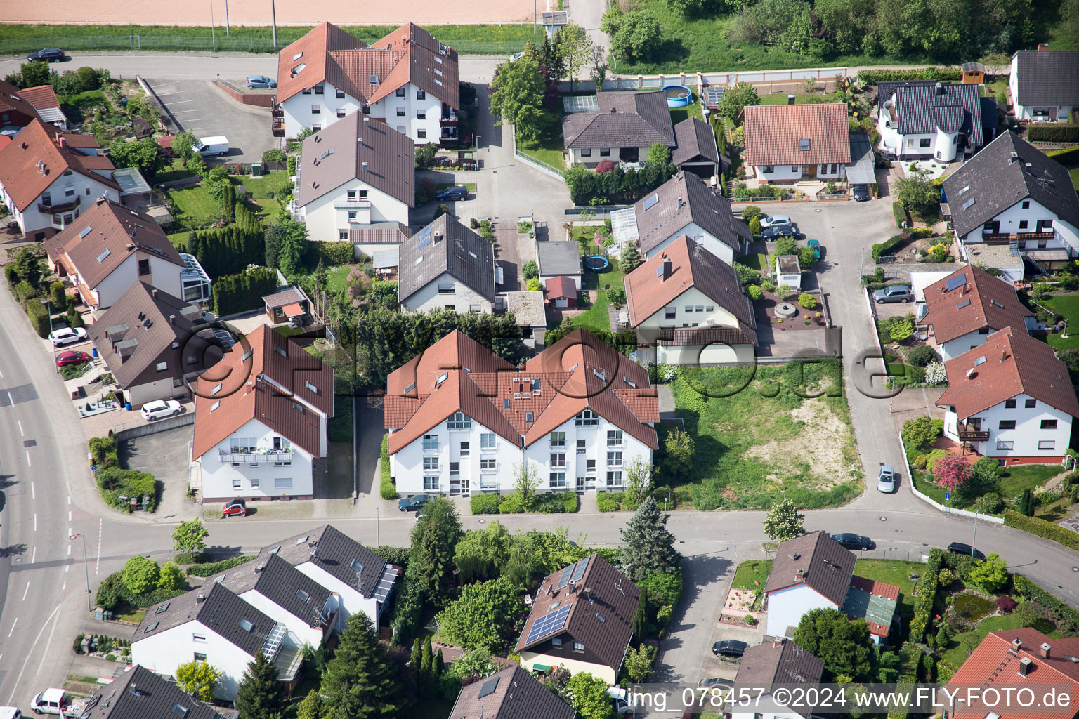 Hagenbach dans le département Rhénanie-Palatinat, Allemagne vue d'en haut