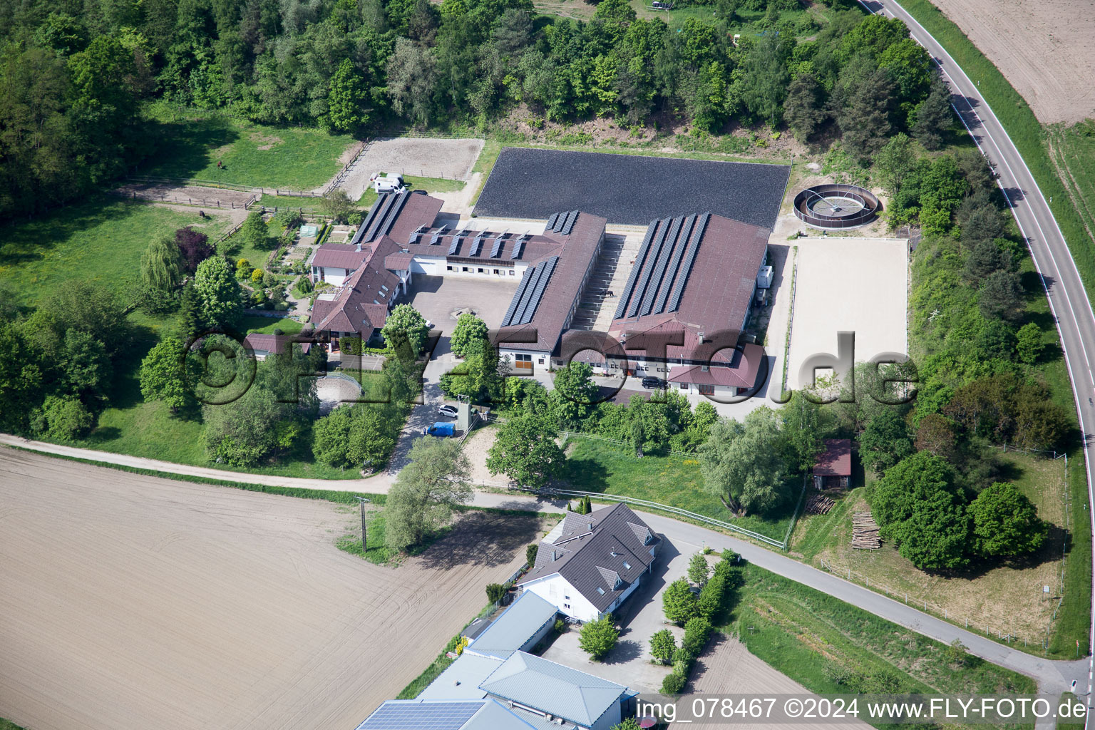 Vue aérienne de Hagenbach dans le département Rhénanie-Palatinat, Allemagne