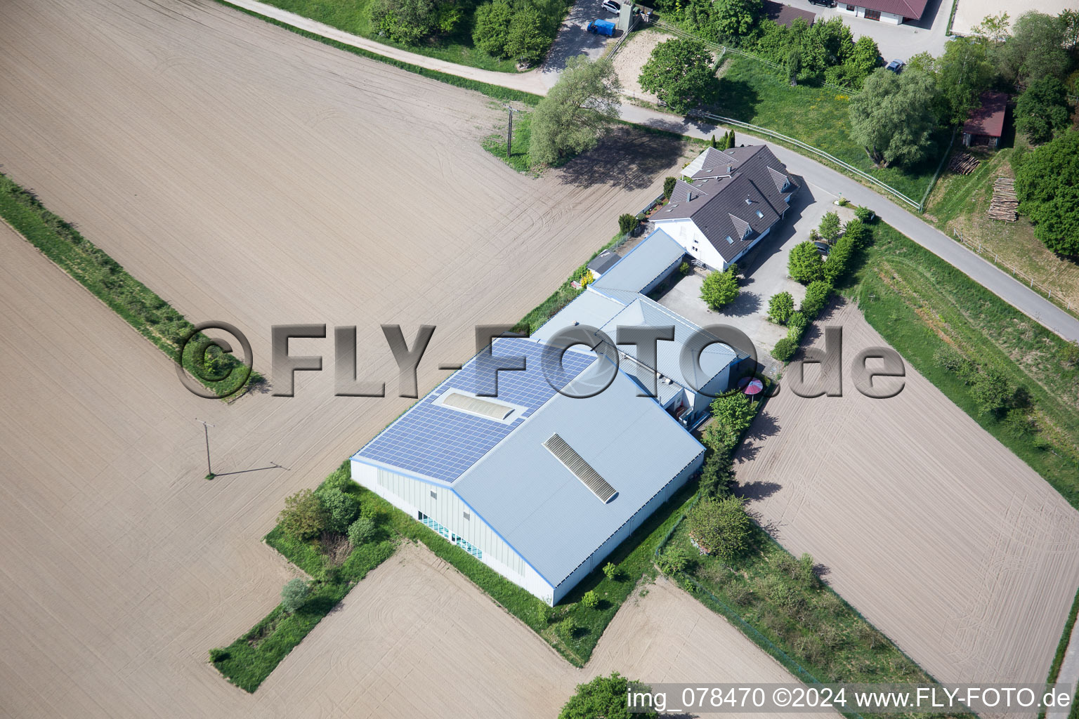 Vue oblique de Hagenbach dans le département Rhénanie-Palatinat, Allemagne