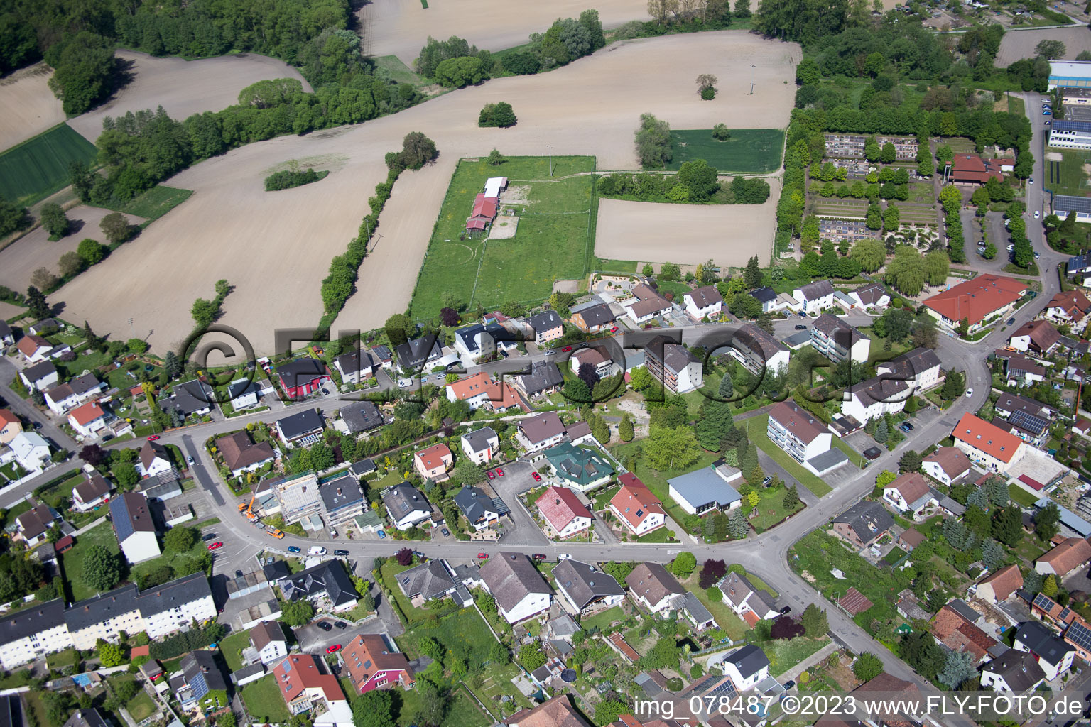 Photographie aérienne de Hagenbach dans le département Rhénanie-Palatinat, Allemagne