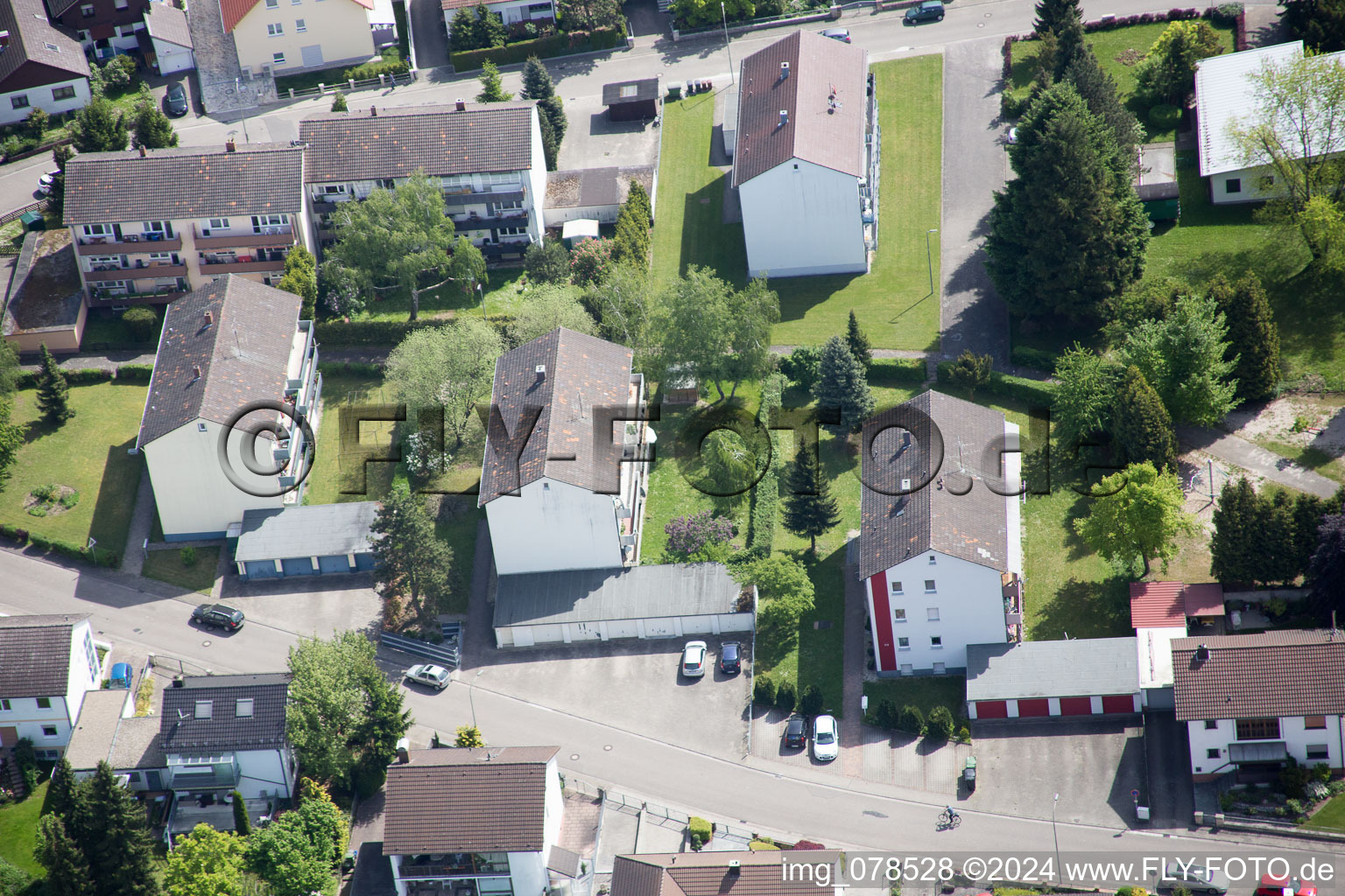 Vue d'oiseau de Hagenbach dans le département Rhénanie-Palatinat, Allemagne