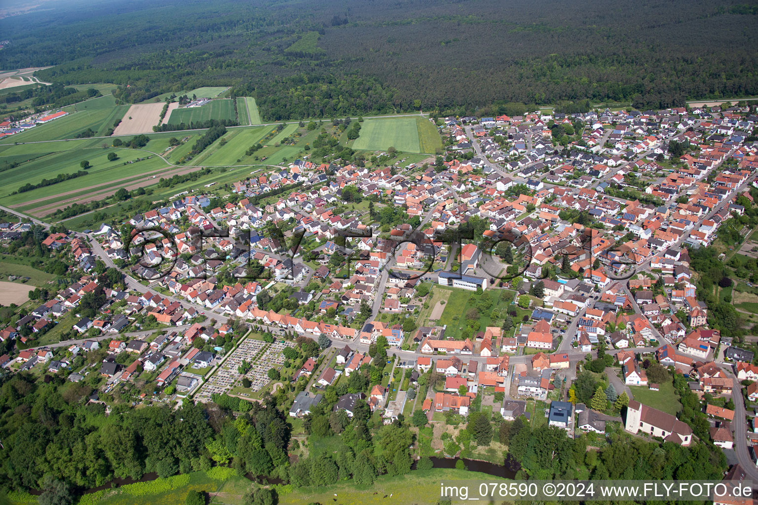 Photographie aérienne de Vue du village (Palatinat) à Berg dans le département Rhénanie-Palatinat, Allemagne