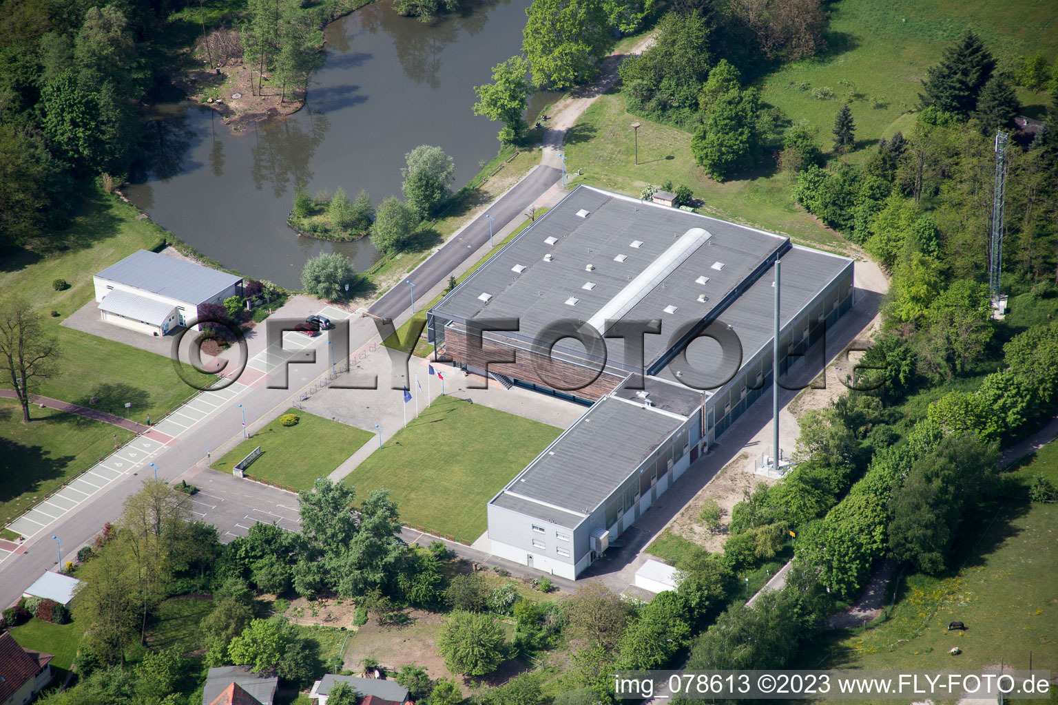 Photographie aérienne de Frontière à Lauterbourg dans le département Bas Rhin, France