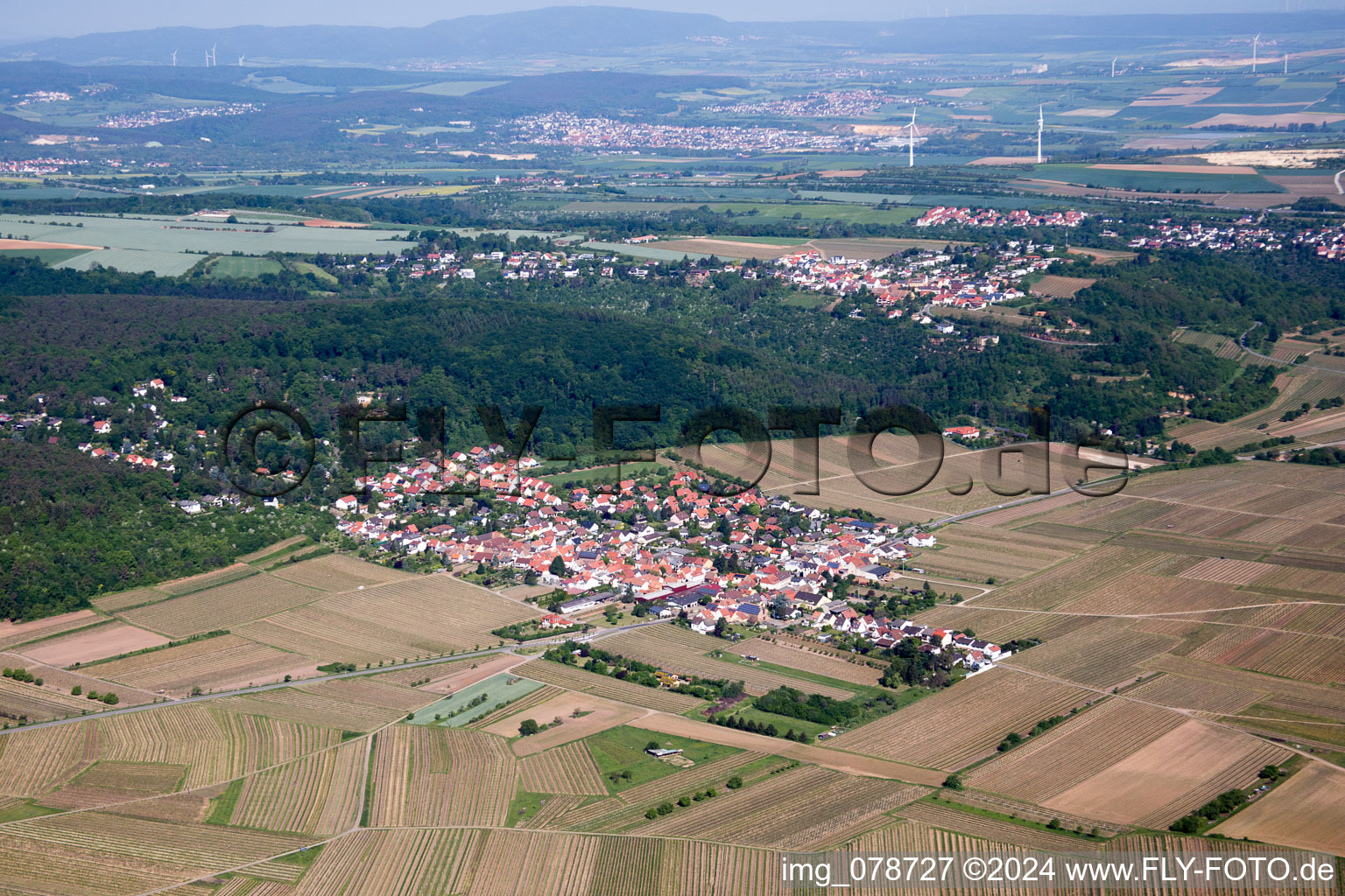 Vue aérienne de Quartier du Münchberg à le quartier Bobenheim in Bobenheim am Berg dans le département Rhénanie-Palatinat, Allemagne