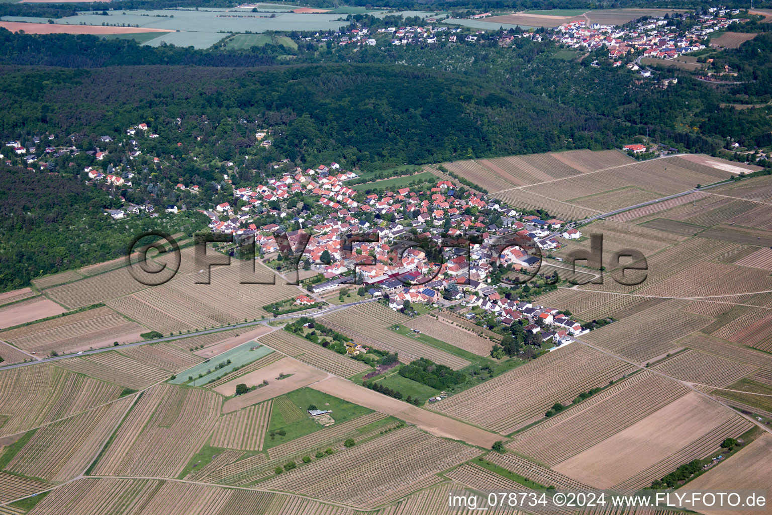 Vue aérienne de Quartier du Münchberg à Bobenheim am Berg dans le département Rhénanie-Palatinat, Allemagne