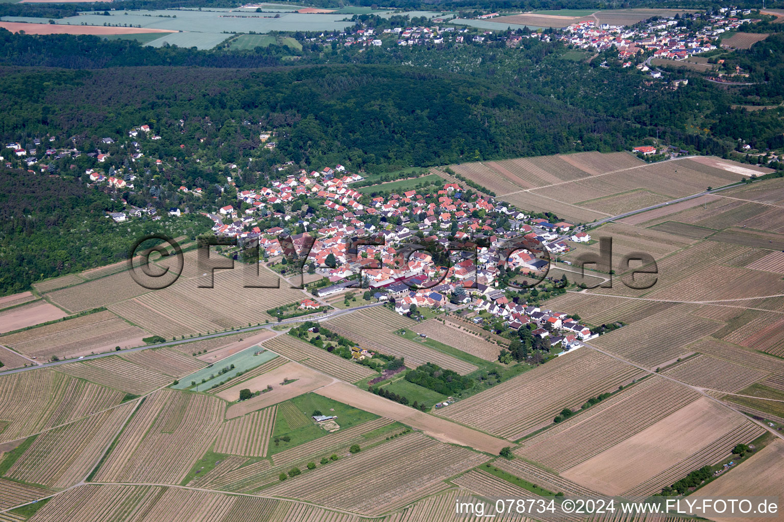 Vue aérienne de Quartier du Münchberg à le quartier Bobenheim in Bobenheim am Berg dans le département Rhénanie-Palatinat, Allemagne