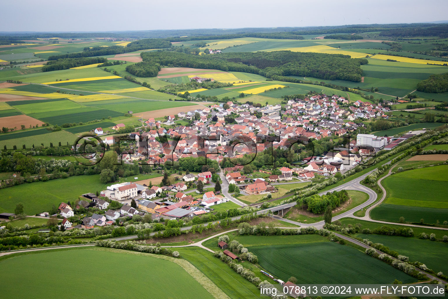 Gänheim dans le département Bavière, Allemagne hors des airs