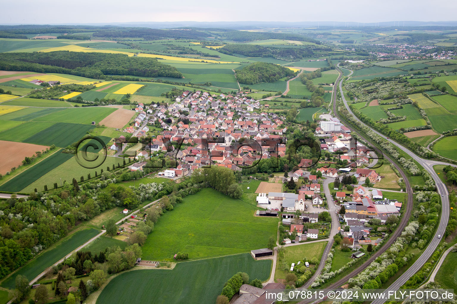 Gänheim dans le département Bavière, Allemagne vue d'en haut