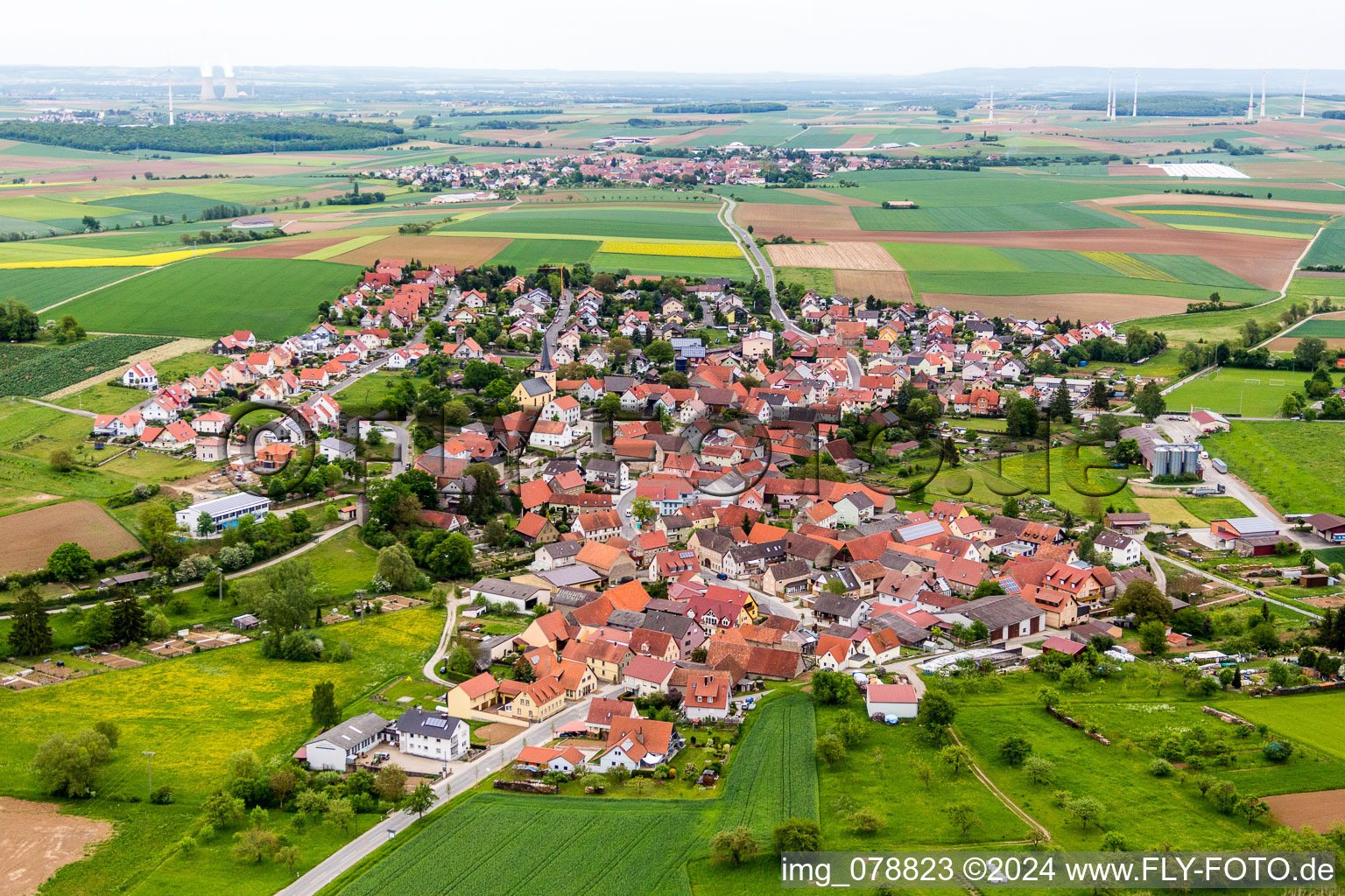 Photographie aérienne de Quartier Rieden in Hausen bei Würzburg dans le département Bavière, Allemagne