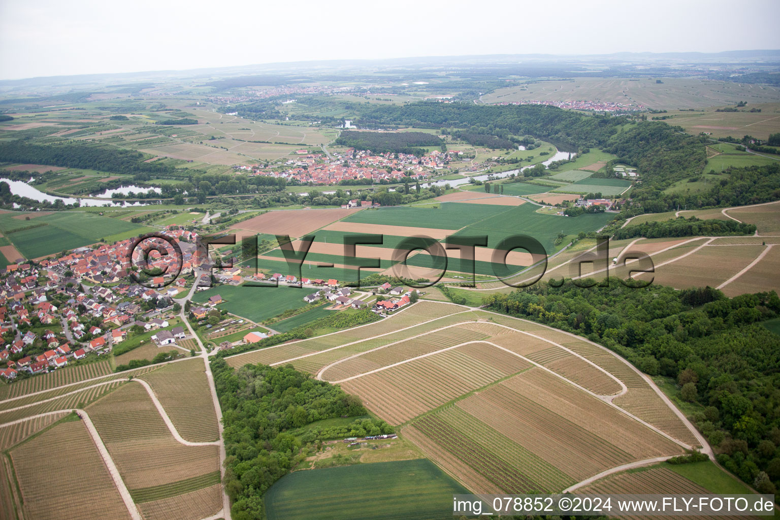 Photographie aérienne de Quartier Untereisenheim in Eisenheim dans le département Bavière, Allemagne