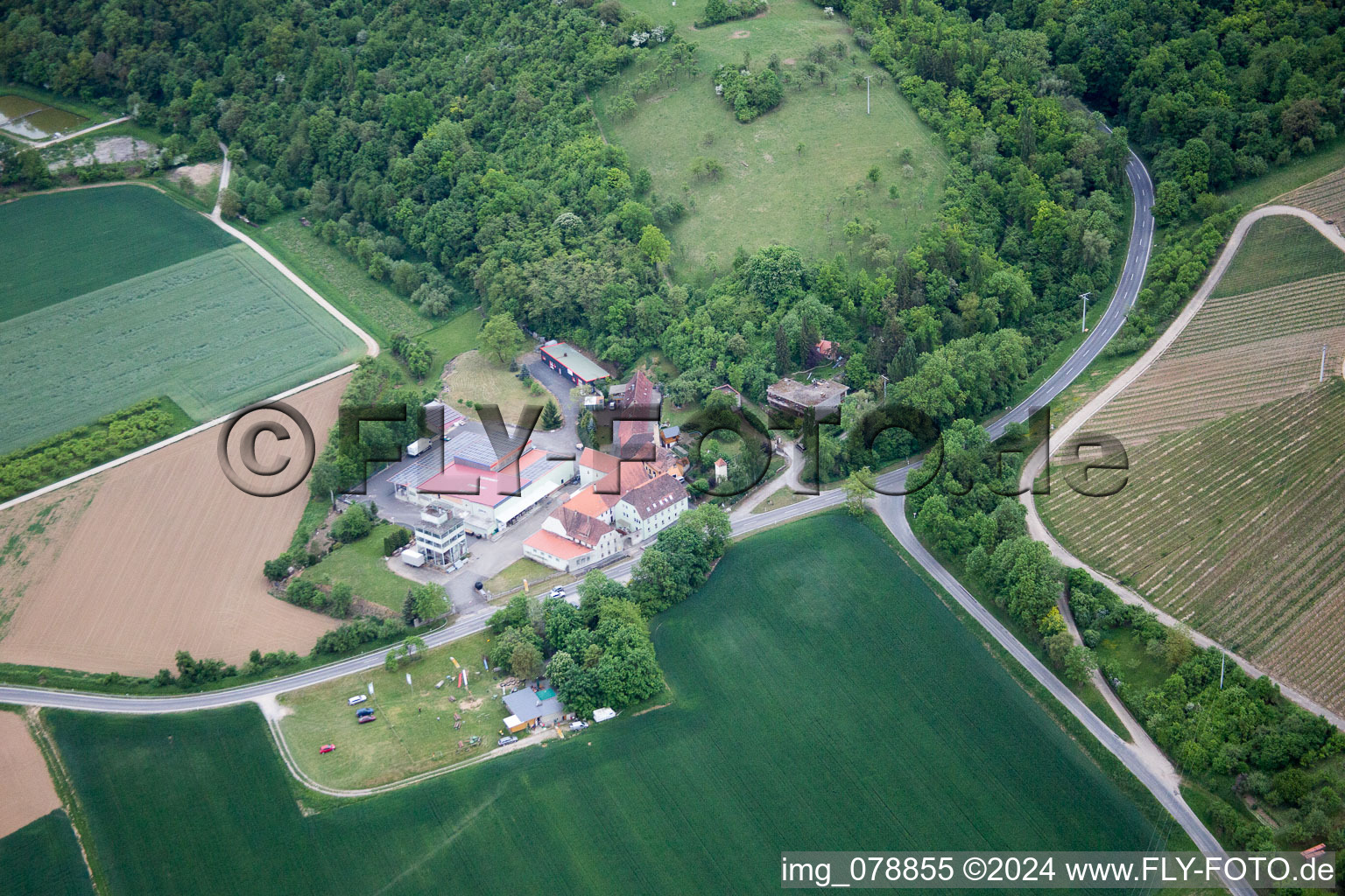 Quartier Untereisenheim in Eisenheim dans le département Bavière, Allemagne d'en haut