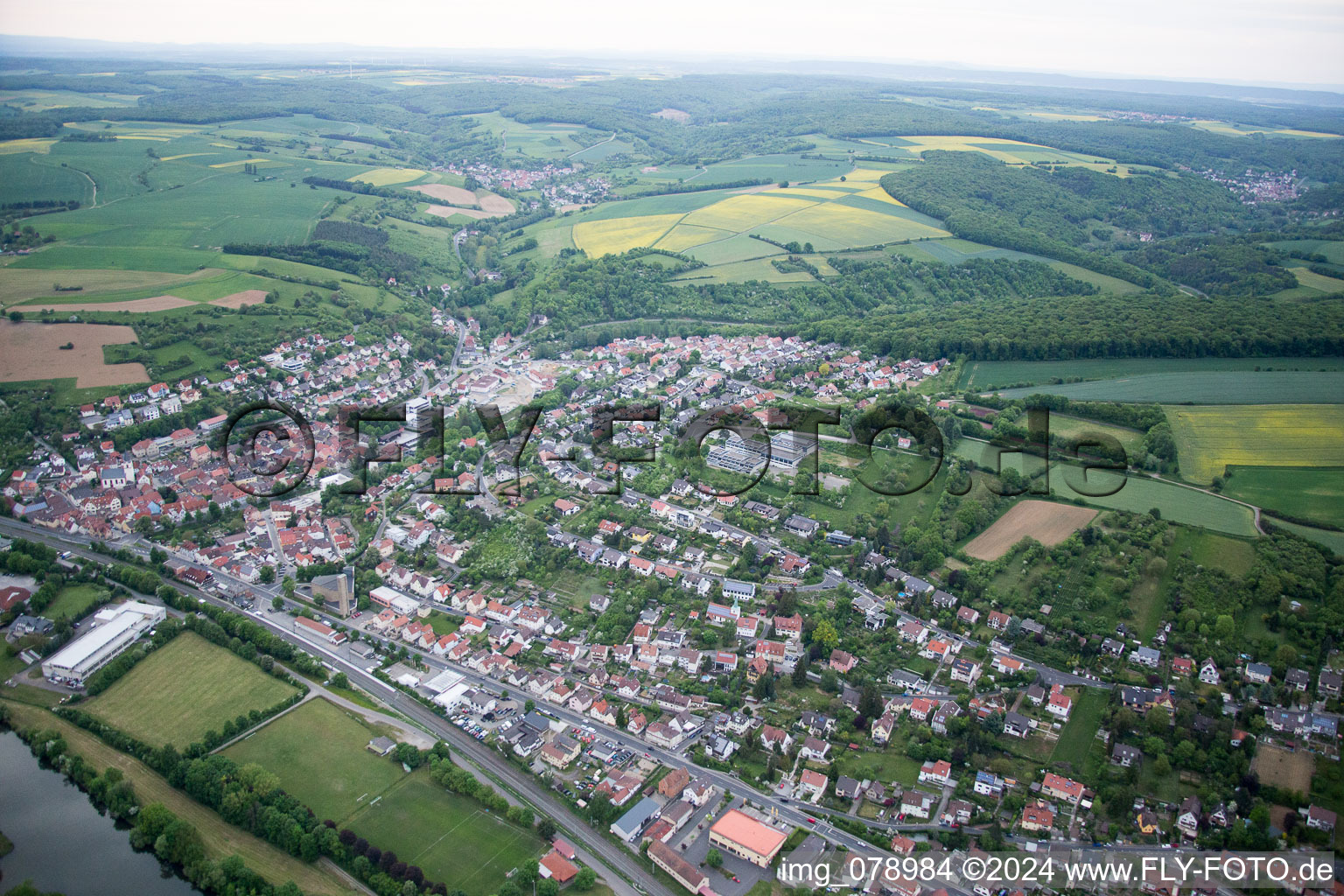 Photographie aérienne de Schonungen dans le département Bavière, Allemagne