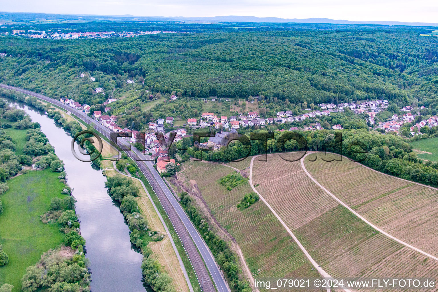 Vue aérienne de Quartier Mainberg in Schonungen dans le département Bavière, Allemagne