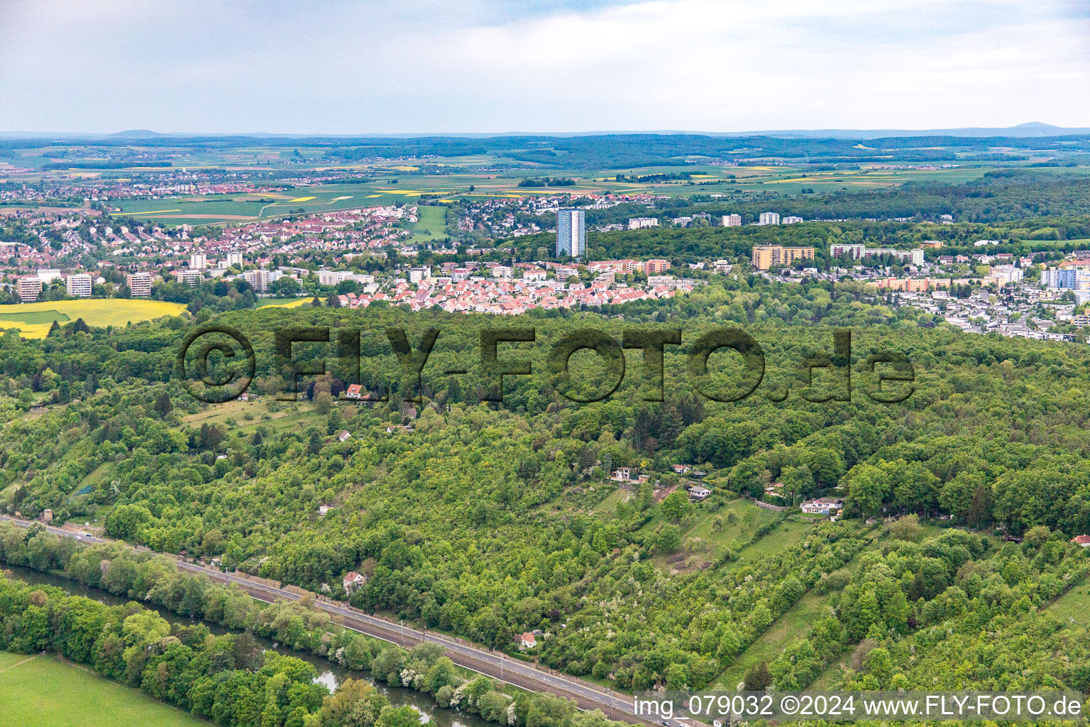 Mainberg dans le département Bavière, Allemagne vue du ciel