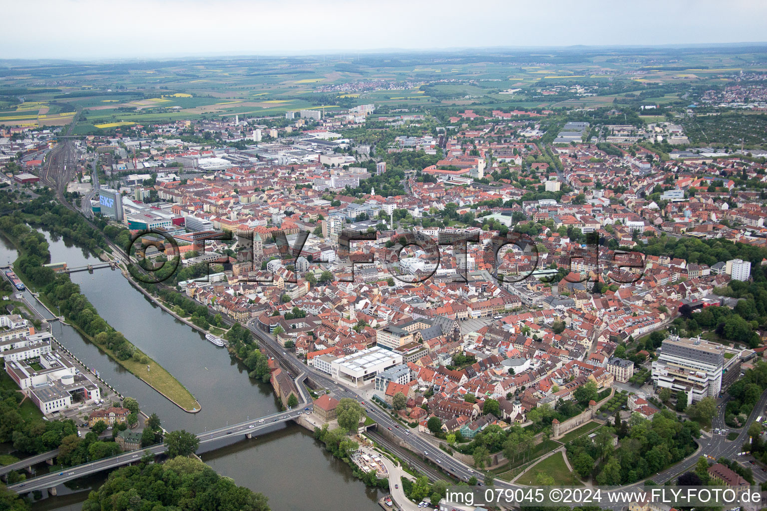 Schweinfurt dans le département Bavière, Allemagne d'en haut