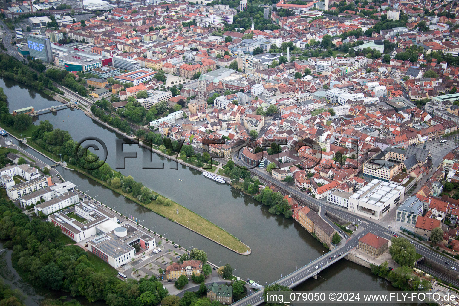 Schweinfurt dans le département Bavière, Allemagne depuis l'avion