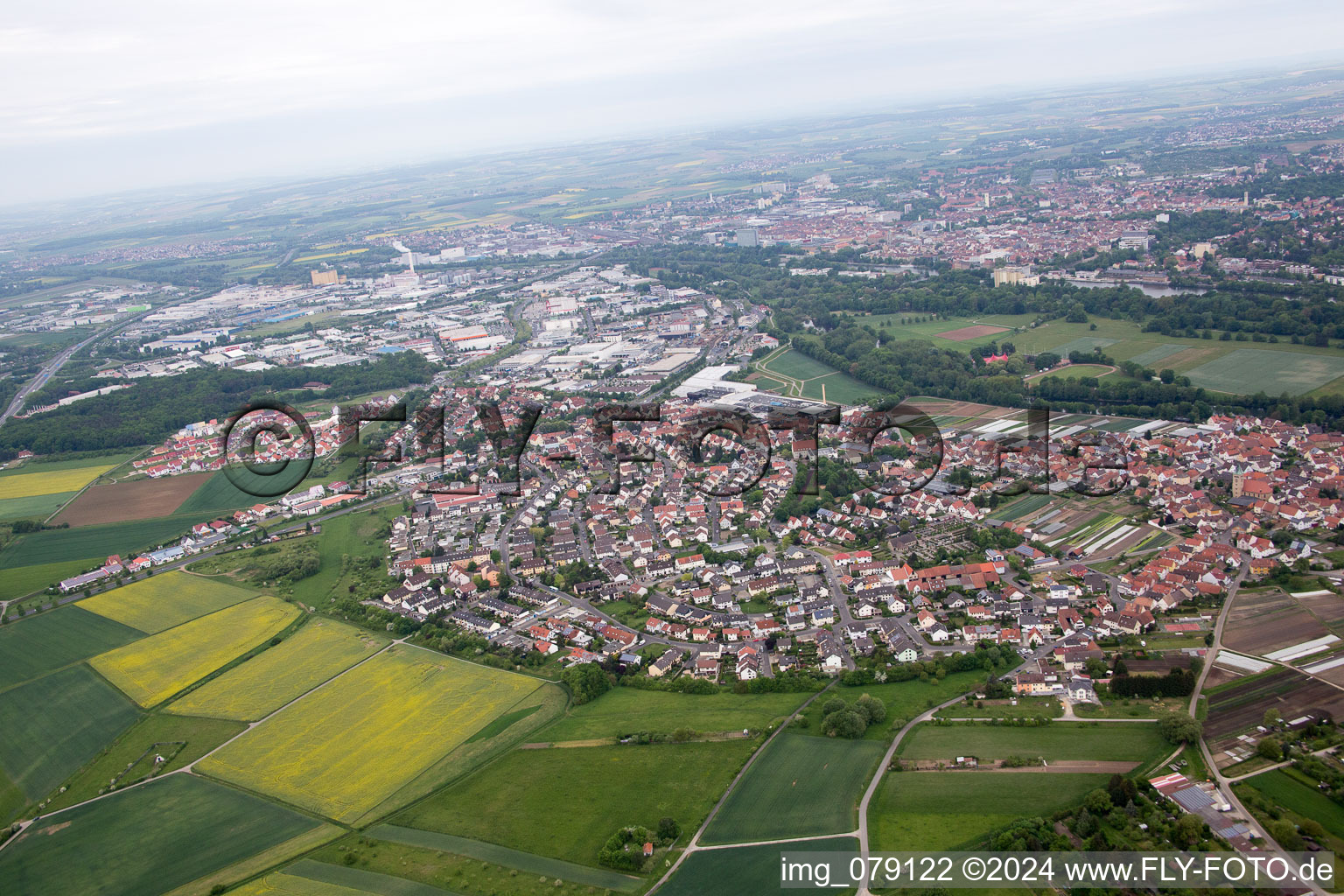 Photographie aérienne de Sennfeld dans le département Bavière, Allemagne