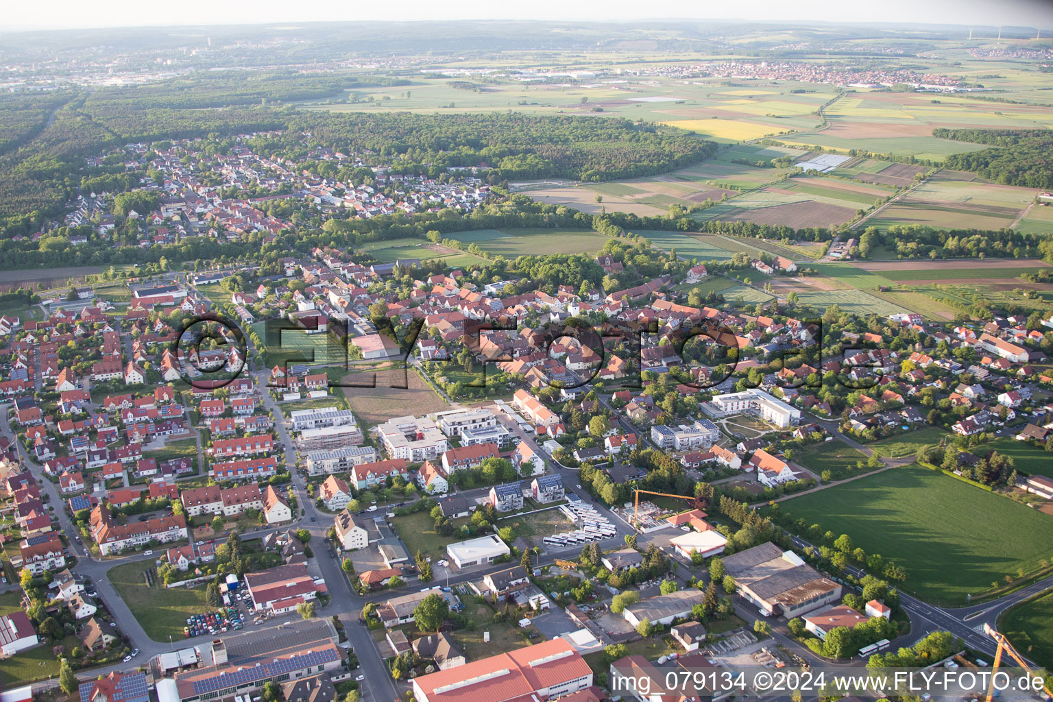 Photographie aérienne de Schwebheim dans le département Bavière, Allemagne