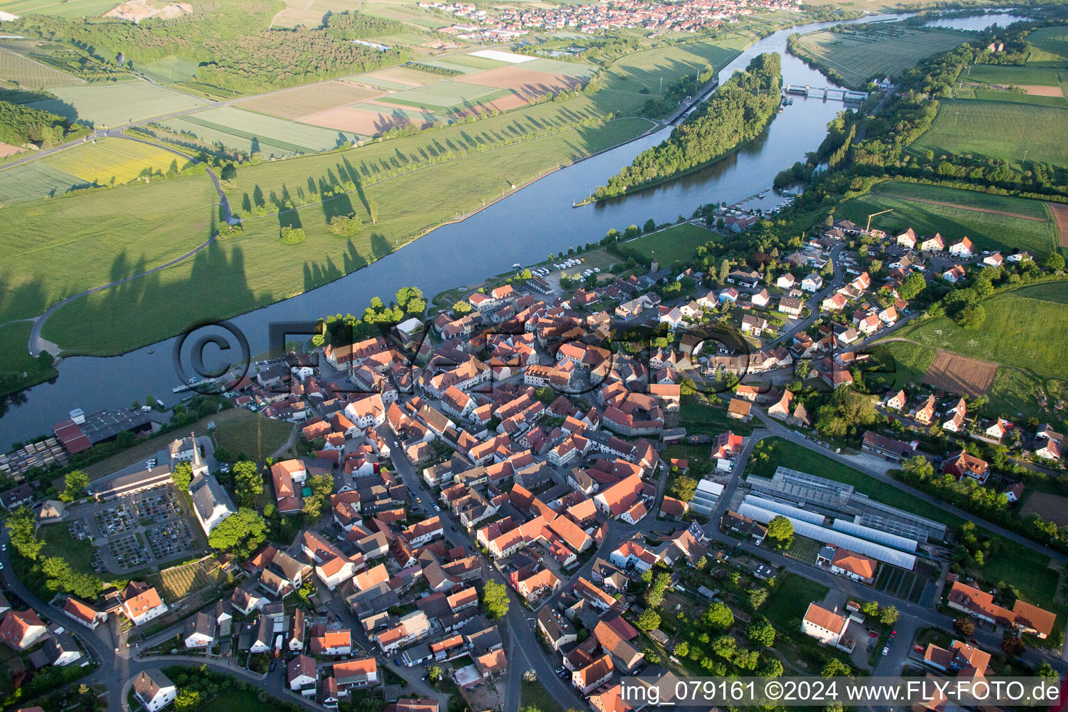 Wipfeld dans le département Bavière, Allemagne depuis l'avion