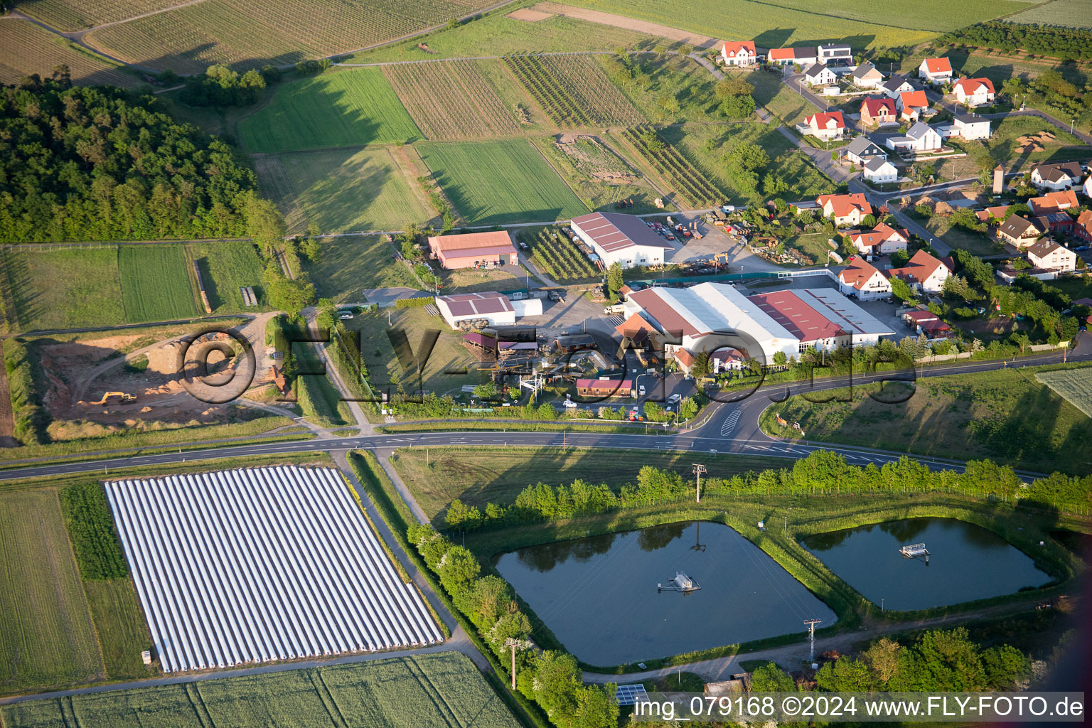 Vue aérienne de Musée militaire à le quartier Stammheim in Kolitzheim dans le département Bavière, Allemagne