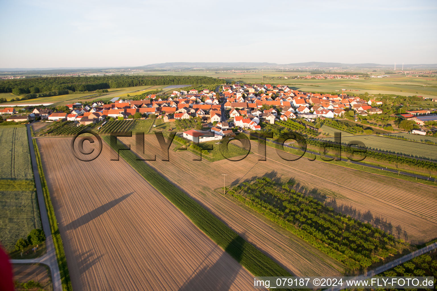 Photographie aérienne de Quartier Lindach in Kolitzheim dans le département Bavière, Allemagne