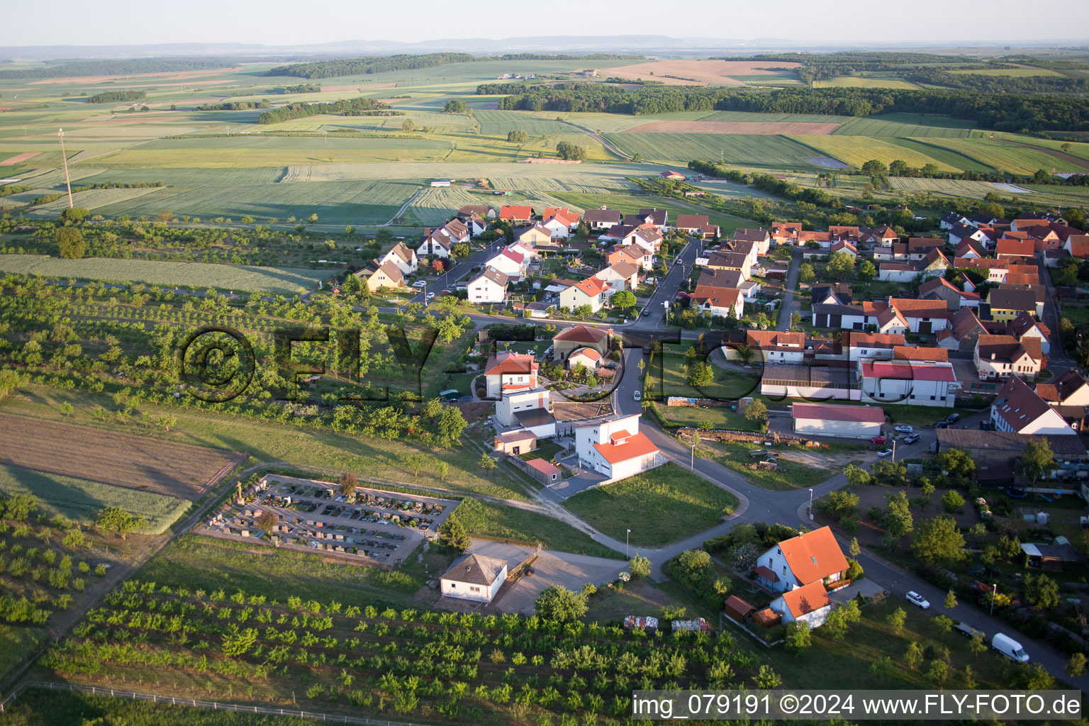 Quartier Lindach in Kolitzheim dans le département Bavière, Allemagne hors des airs