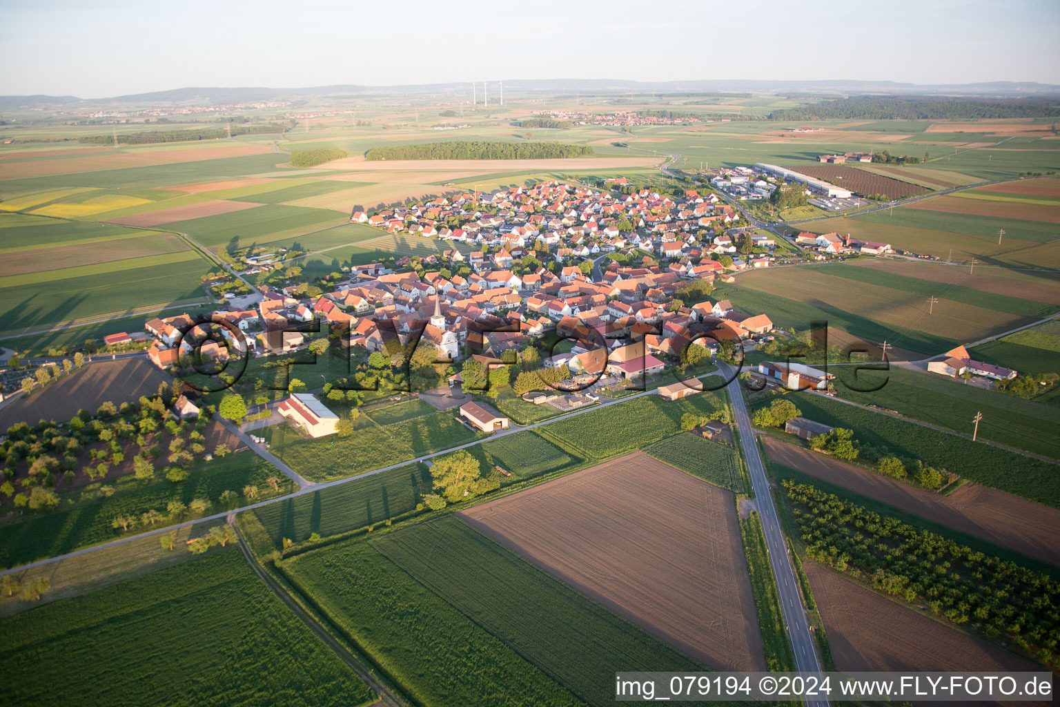 Kolitzheim dans le département Bavière, Allemagne hors des airs