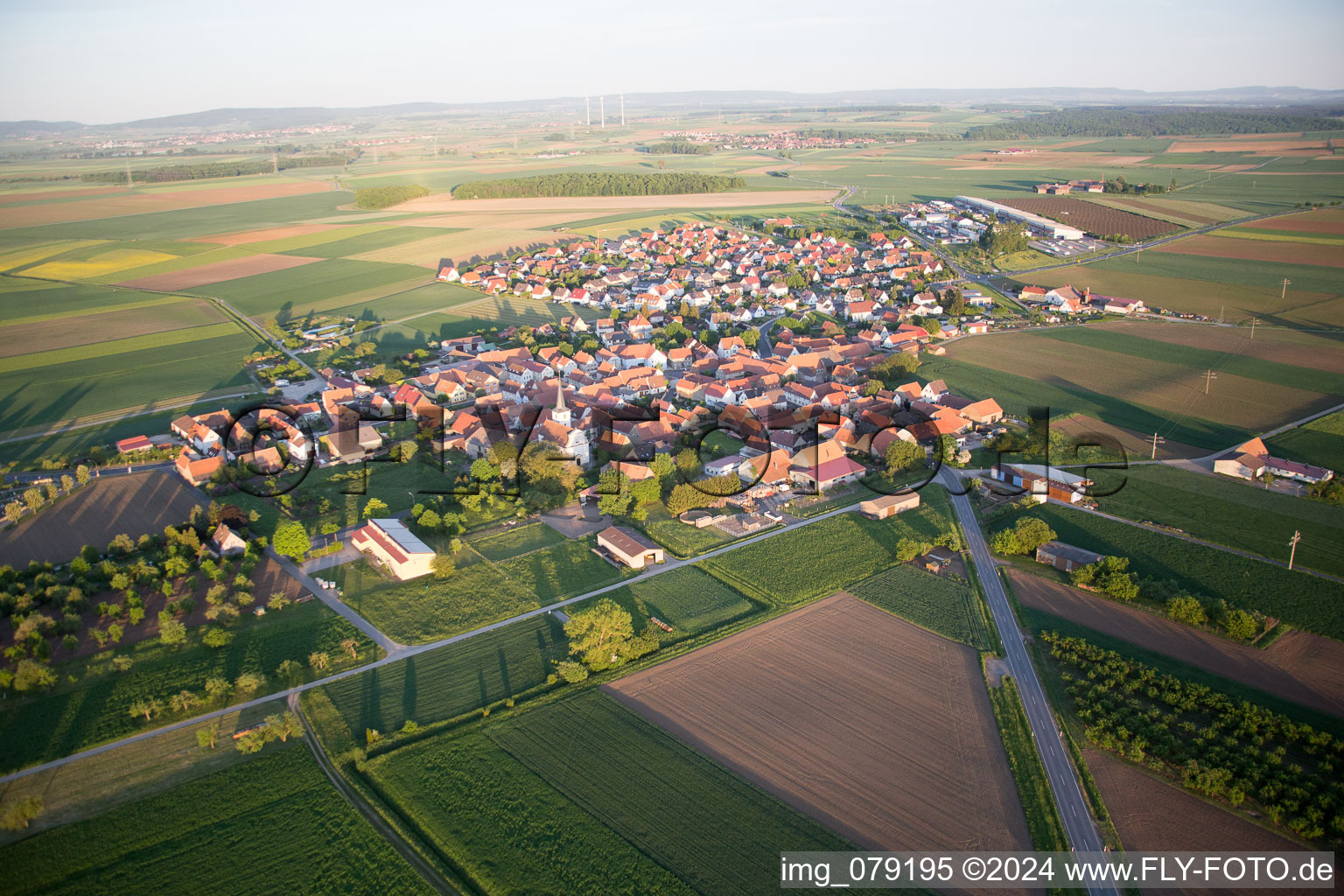 Kolitzheim dans le département Bavière, Allemagne vue d'en haut