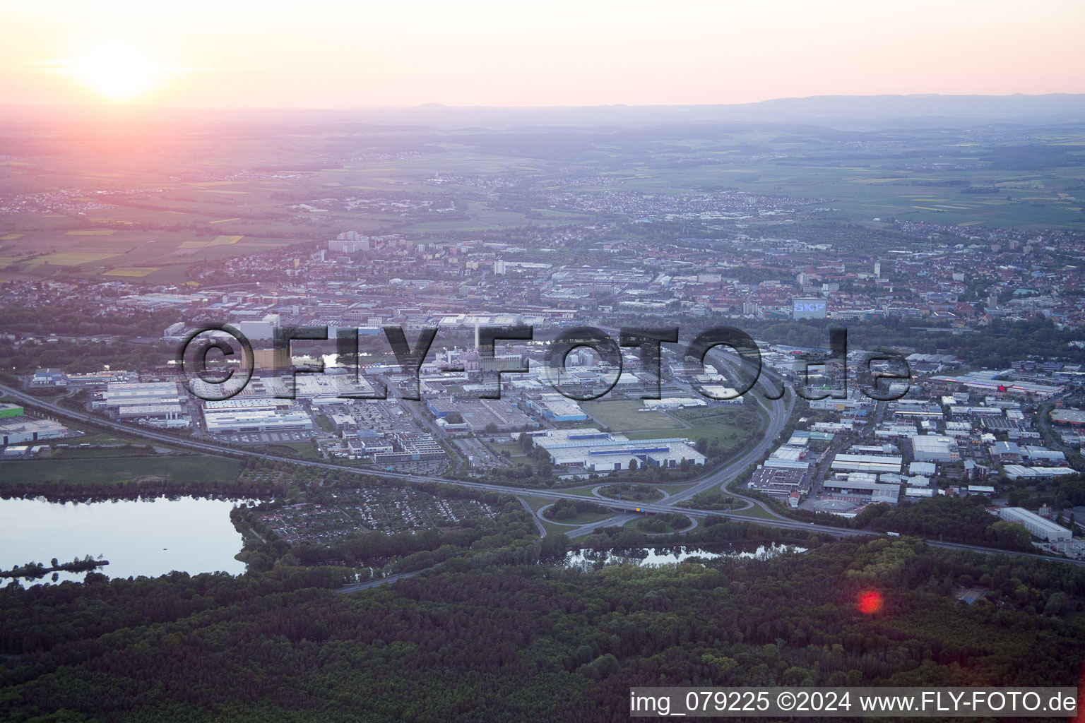 Photographie aérienne de Centre à Schweinfurt dans le département Bavière, Allemagne