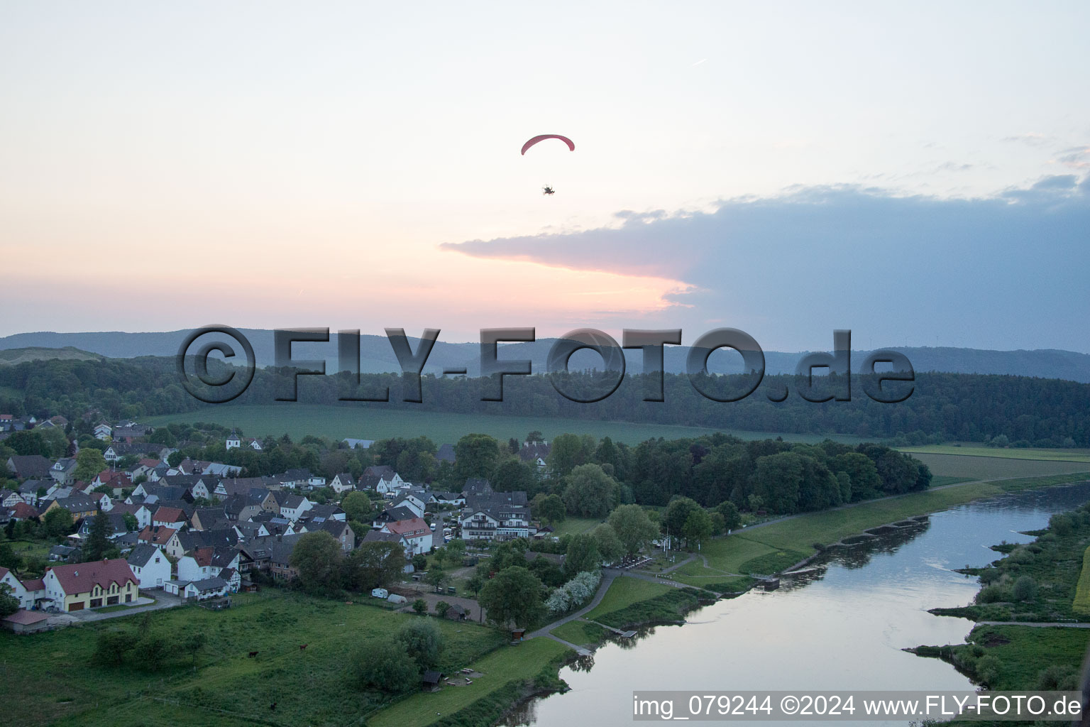 Photographie aérienne de Quartier Wehrden in Beverungen dans le département Rhénanie du Nord-Westphalie, Allemagne