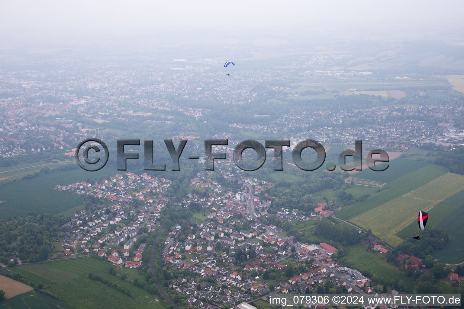 Vue aérienne de Detmold dans le département Rhénanie du Nord-Westphalie, Allemagne