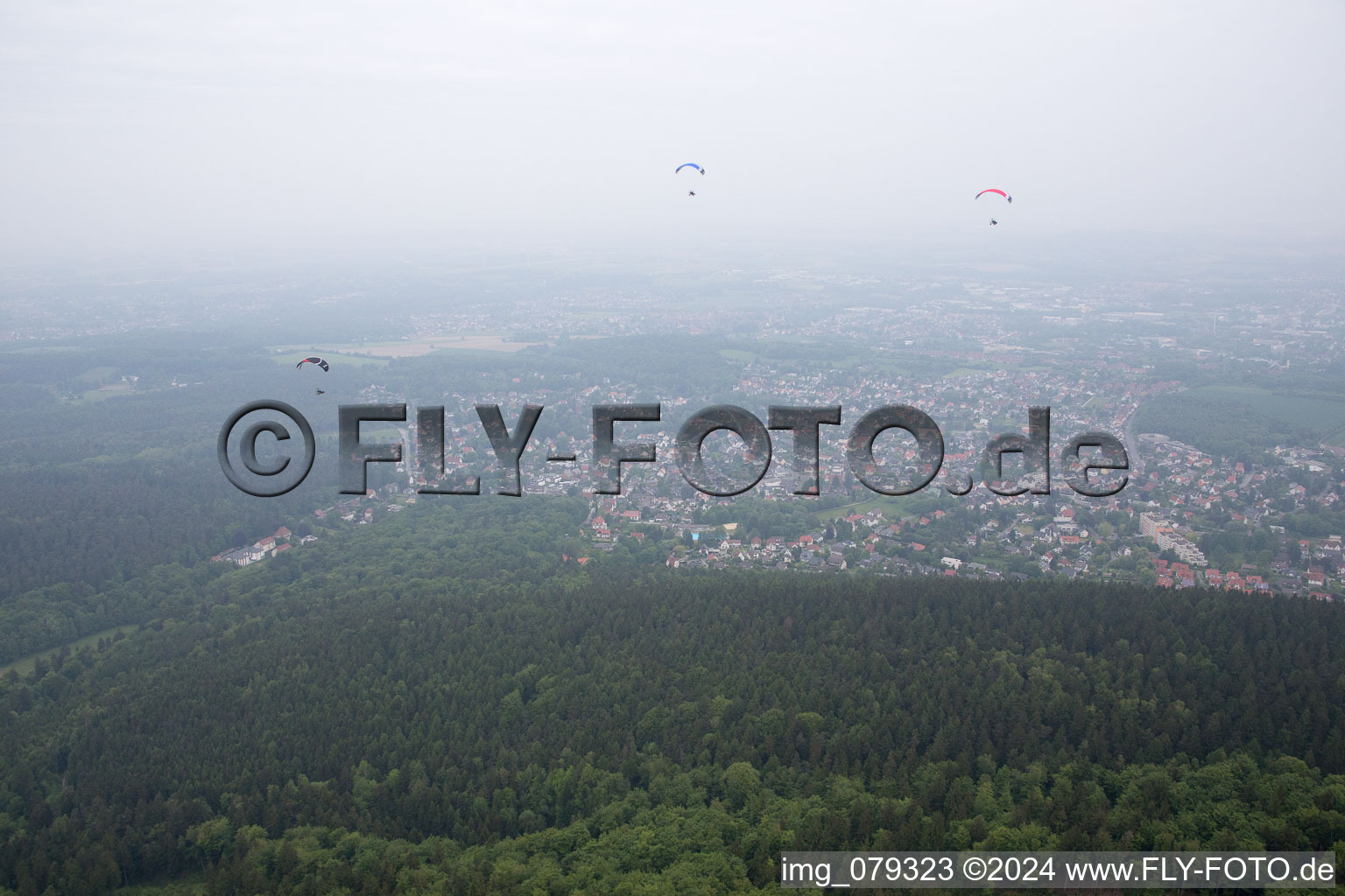 Photographie aérienne de Detmold dans le département Rhénanie du Nord-Westphalie, Allemagne