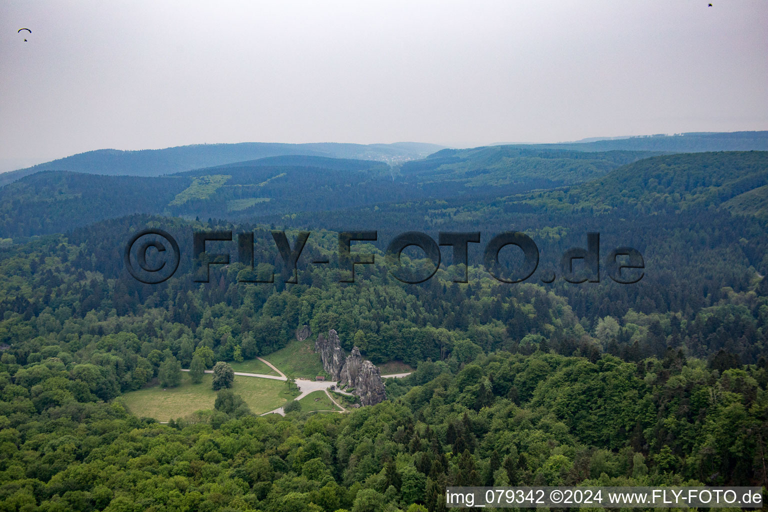 Vue aérienne de Holzhausen dans le département Rhénanie du Nord-Westphalie, Allemagne