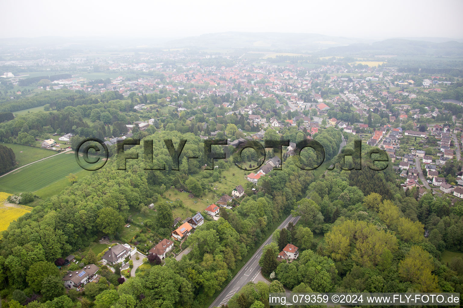 Vue aérienne de Horn-Bad Meinberg dans le département Rhénanie du Nord-Westphalie, Allemagne