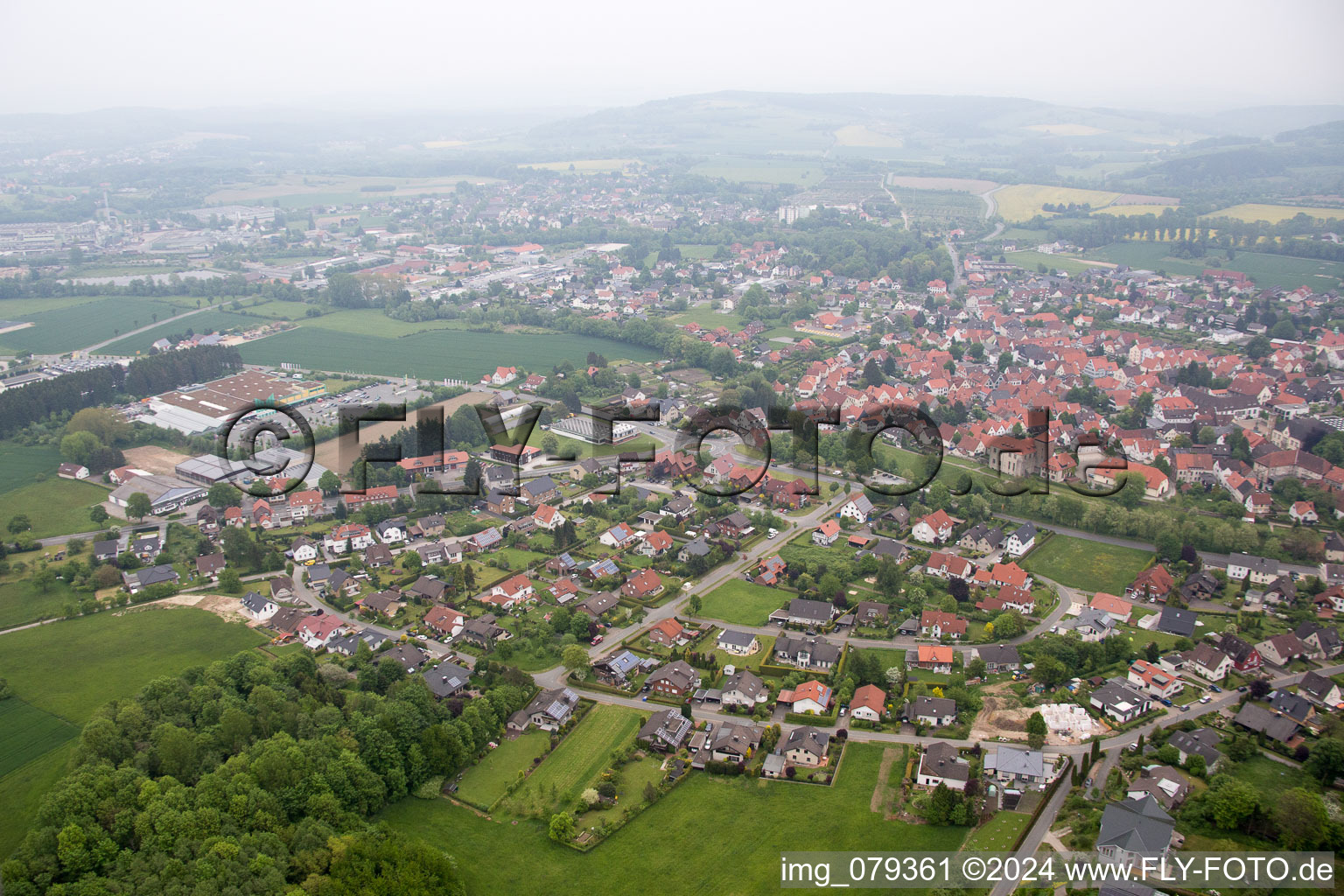 Photographie aérienne de Horn-Bad Meinberg dans le département Rhénanie du Nord-Westphalie, Allemagne