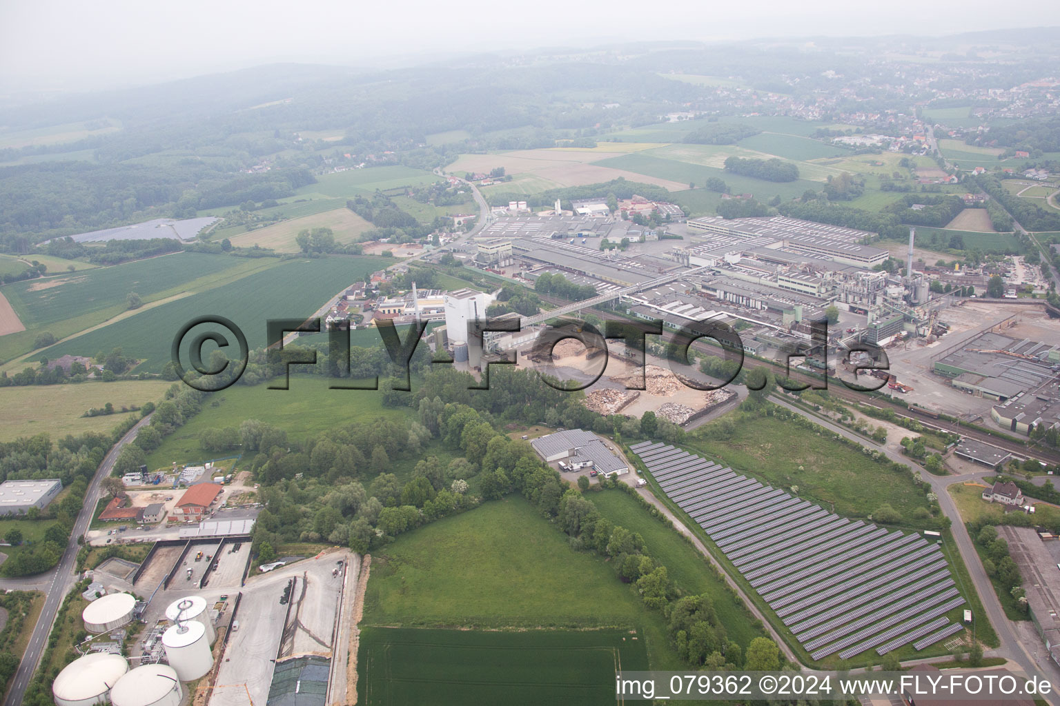 Vue oblique de Horn-Bad Meinberg dans le département Rhénanie du Nord-Westphalie, Allemagne