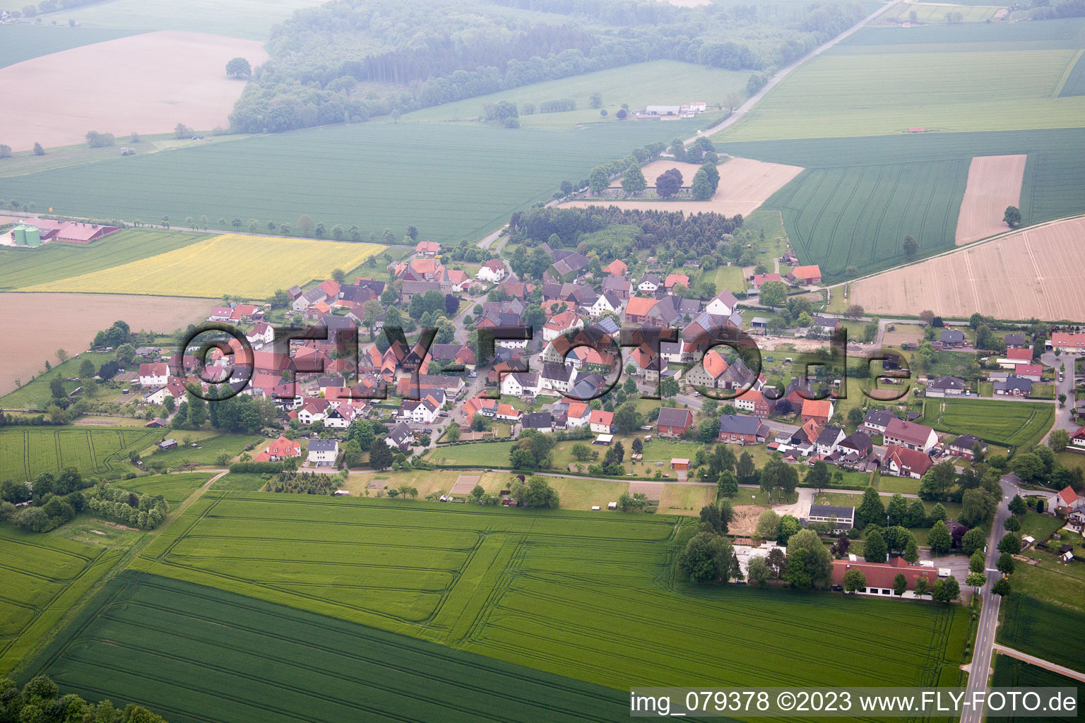 Vue aérienne de Sommersell dans le département Rhénanie du Nord-Westphalie, Allemagne