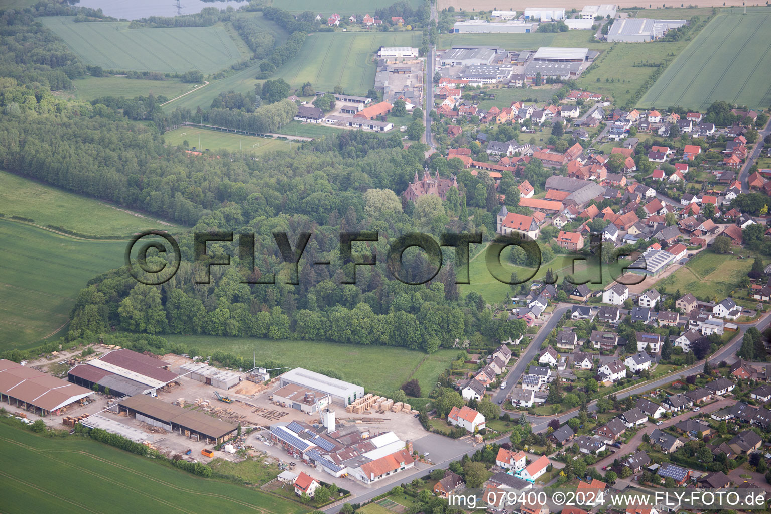 Vue aérienne de Quartier Tündern in Hameln dans le département Basse-Saxe, Allemagne