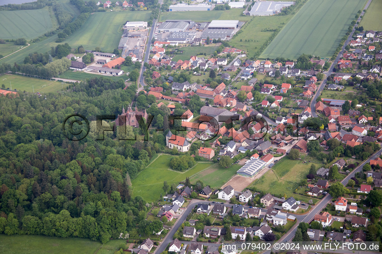 Vue aérienne de Quartier Hastenbeck in Hameln dans le département Basse-Saxe, Allemagne